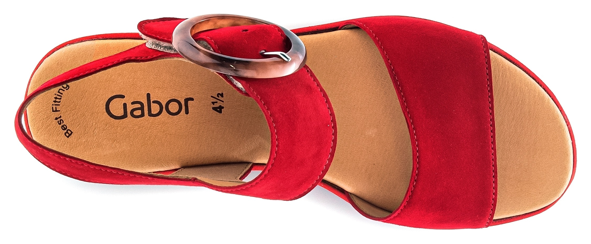 Gabor Keilsandalette, Keilabsatz, Sommerschuh, Sandale mit trendigem Zierschnalle