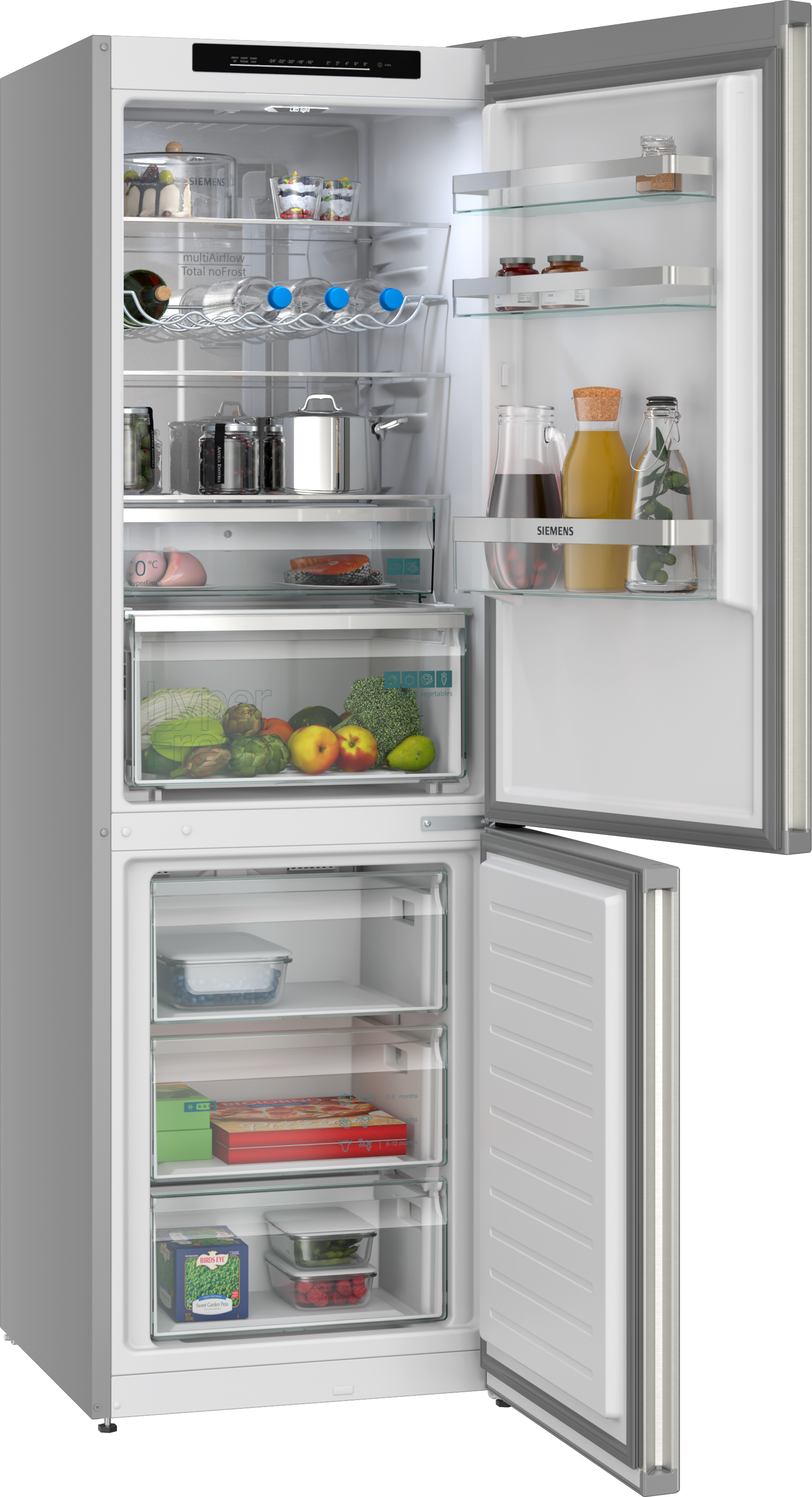 SIEMENS Kühl-/Gefrierkombination iQ300 »KG36NVICG« 186 cm hoch 60 cm breit hyperFresh System für frisches Obst und Gemüse sowie Total noFrost