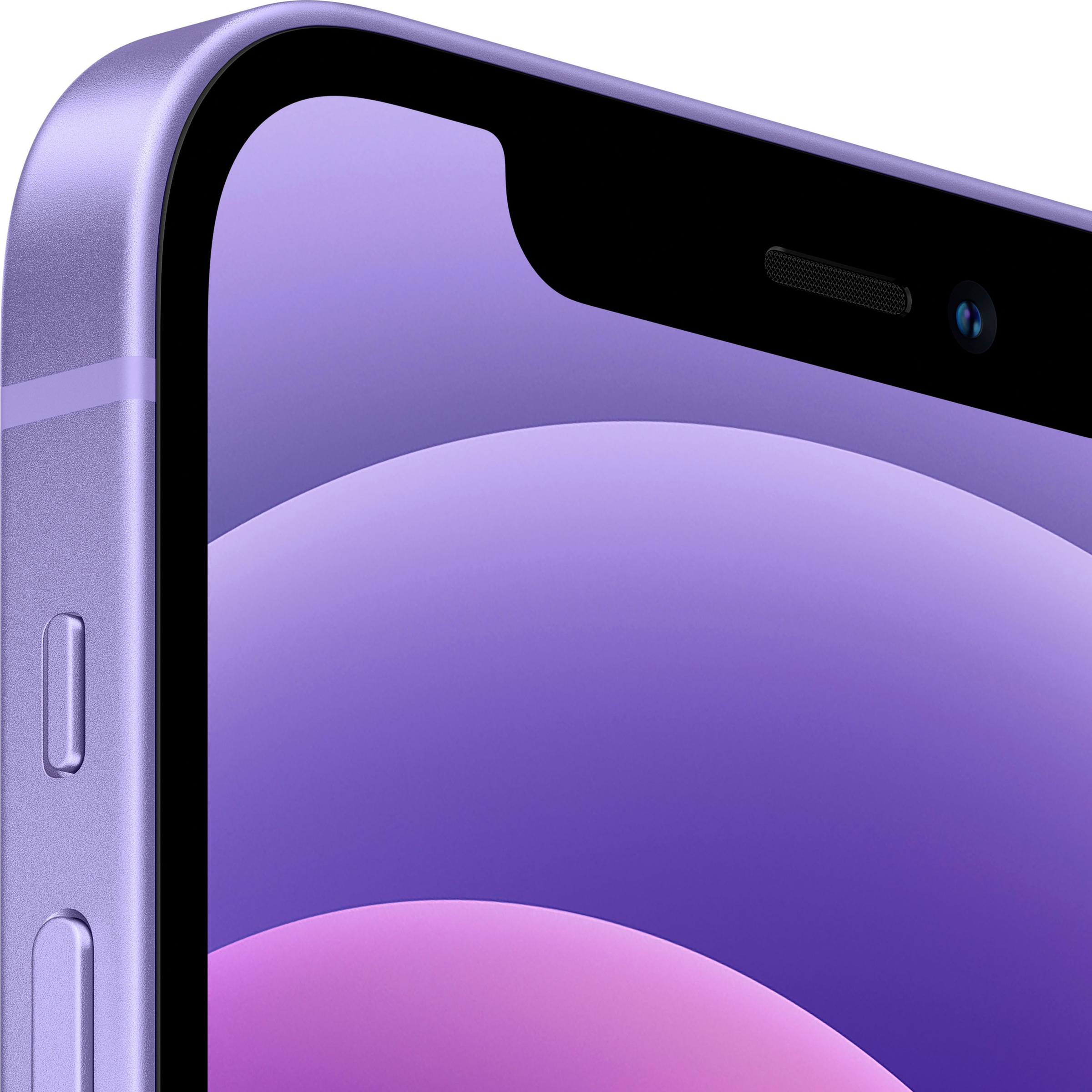 Apple Smartphone »iPhone 12 64GB«, purple, 15,5 cm/6,1 Zoll, 64 GB Speicherplatz, 12 MP Kamera, ohne Strom Adapter und Kopfhörer, kompatibel mit AirPods, Earpods