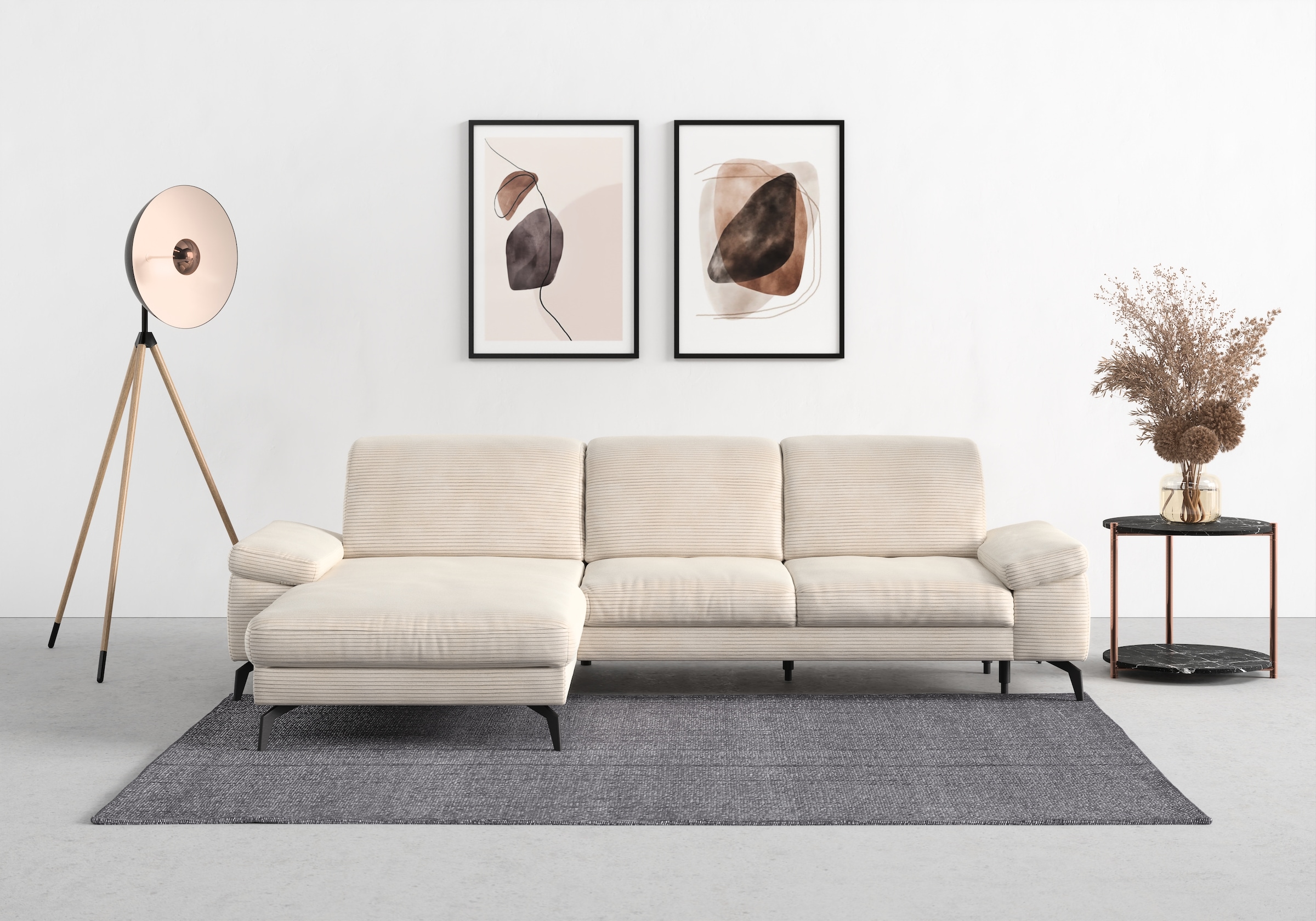 sit&more Ecksofa »Cabana L-Form« Recamiere, wahlweise mit Sitztiefen-, Armlehnen- und Kopfteilfunktion