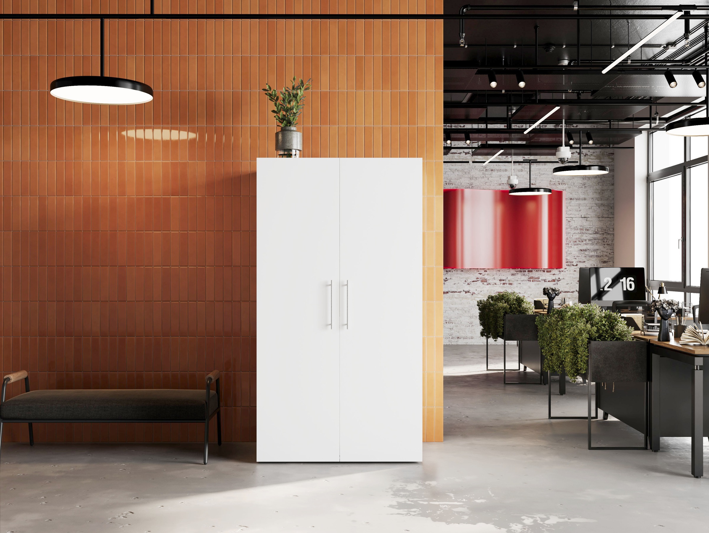 RESPEKTA Pantryküche »Peter, mit Duo Kochfeld, wahlweise mit Mikrowelle, Korpus Weiß,« Breite 104 cm, in exclusiver Konfiguration für OTTO