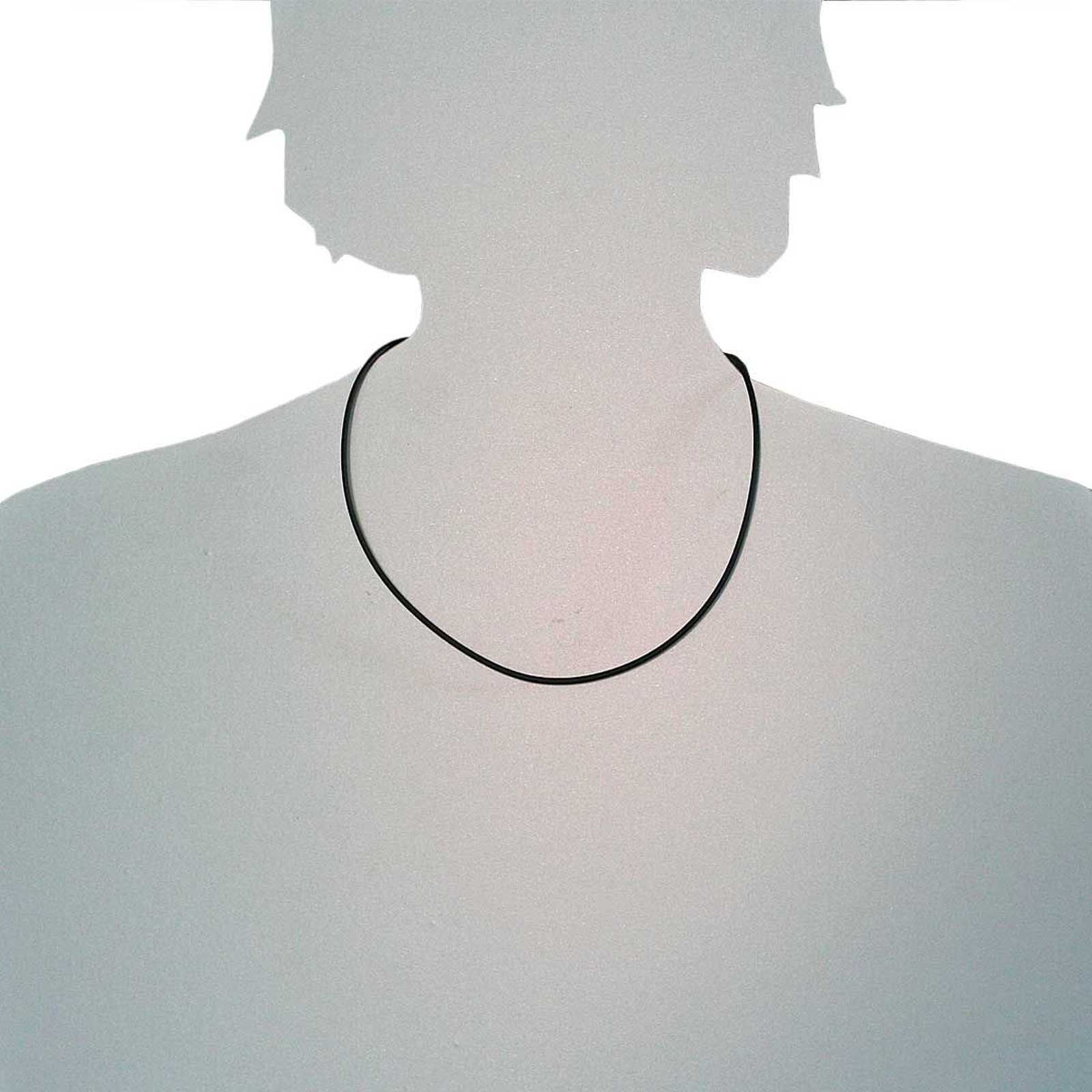 OSTSEE-SCHMUCK Halsreif »- Kautschuk 2,0 mm - Kautschuk - ,«