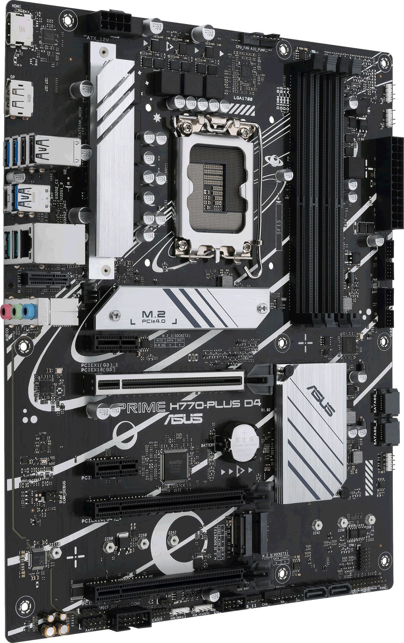 Asus Mainboard »PRIME H770-PLUS D4«, Intel H770, ATX, DDR4 Speicher, 3x PCIe 4.0 M.2, Thunderbolt 4