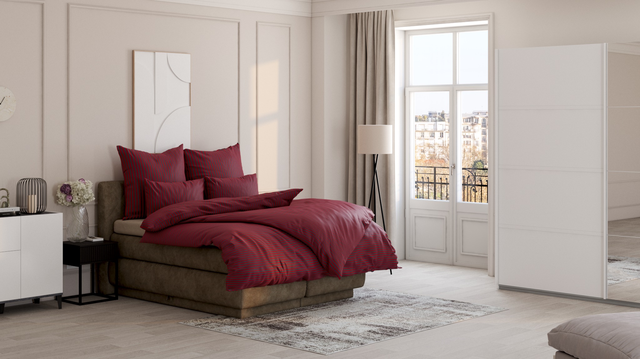 Bruno Banani Bettwäsche »Jassen« 2 Stk. tlg. moderne Bettwäsche aus Baumwolle, Bettwäsche mit Streifen-Design