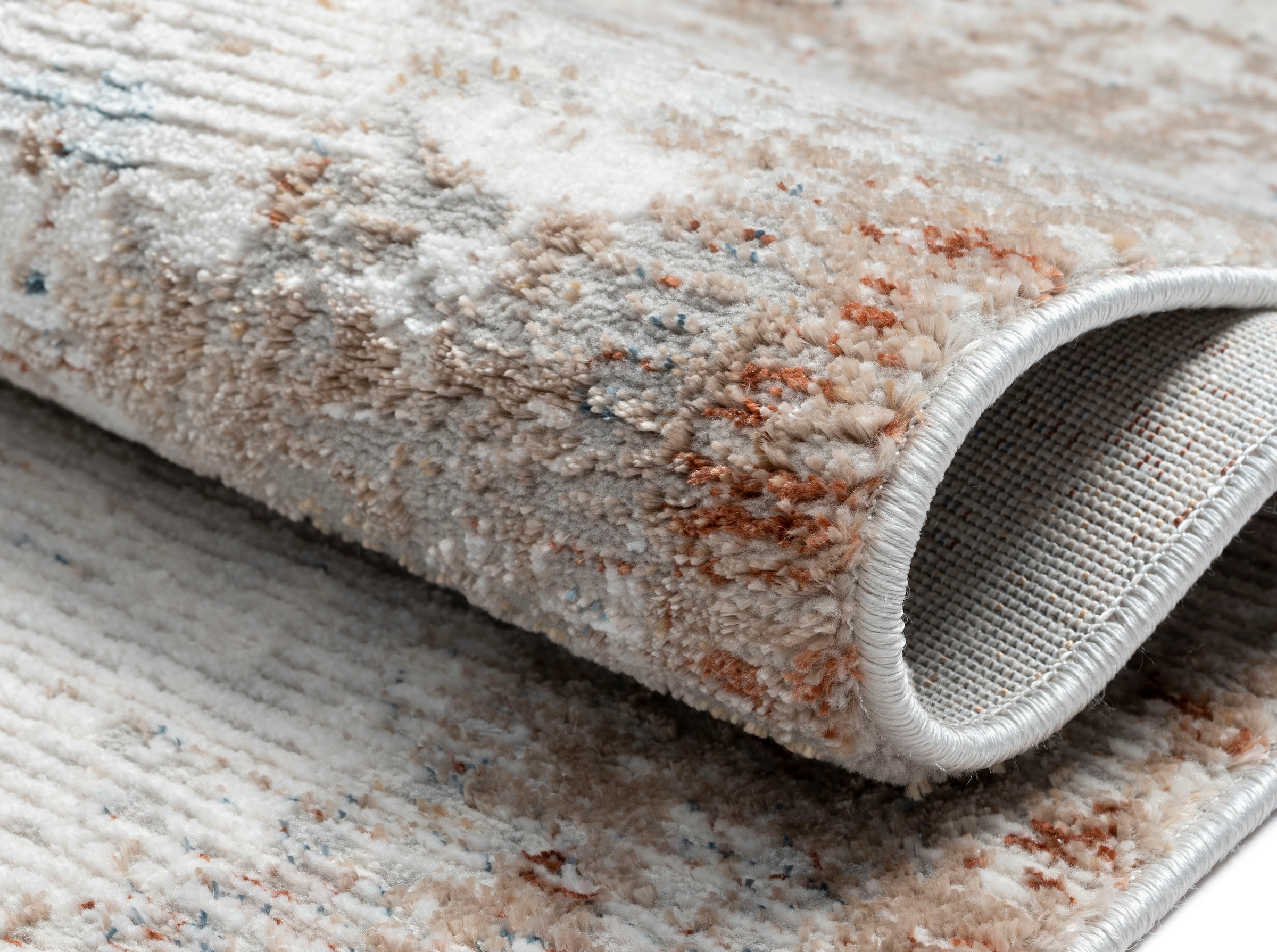 Myflair Möbel & Accessoires Teppich »Esme 2« rechteckig 8 mm Höhe Kurzflor, Vintage Look, mit Fransen, besonders weich durch Microfaser