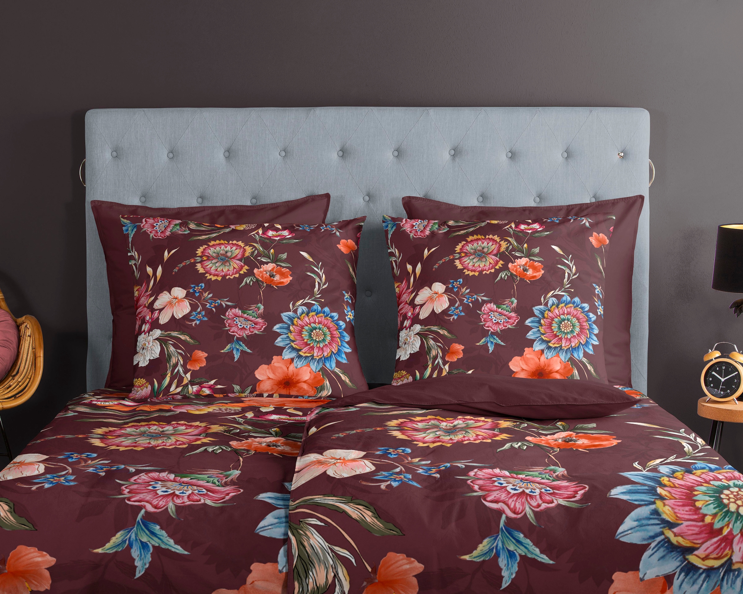 good morning Wendebettwäsche »Madelief«, 100% Baumwolle, 135x200, 2 Teilig, Reißverschluss, Wendeoptik, Blumen