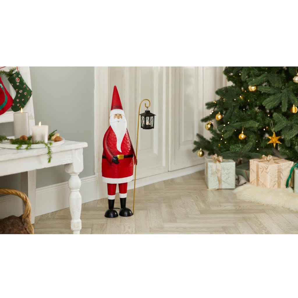 Schneider Weihnachtsfigur »Santa mit Laterne, Weihnachtsdeko rot«