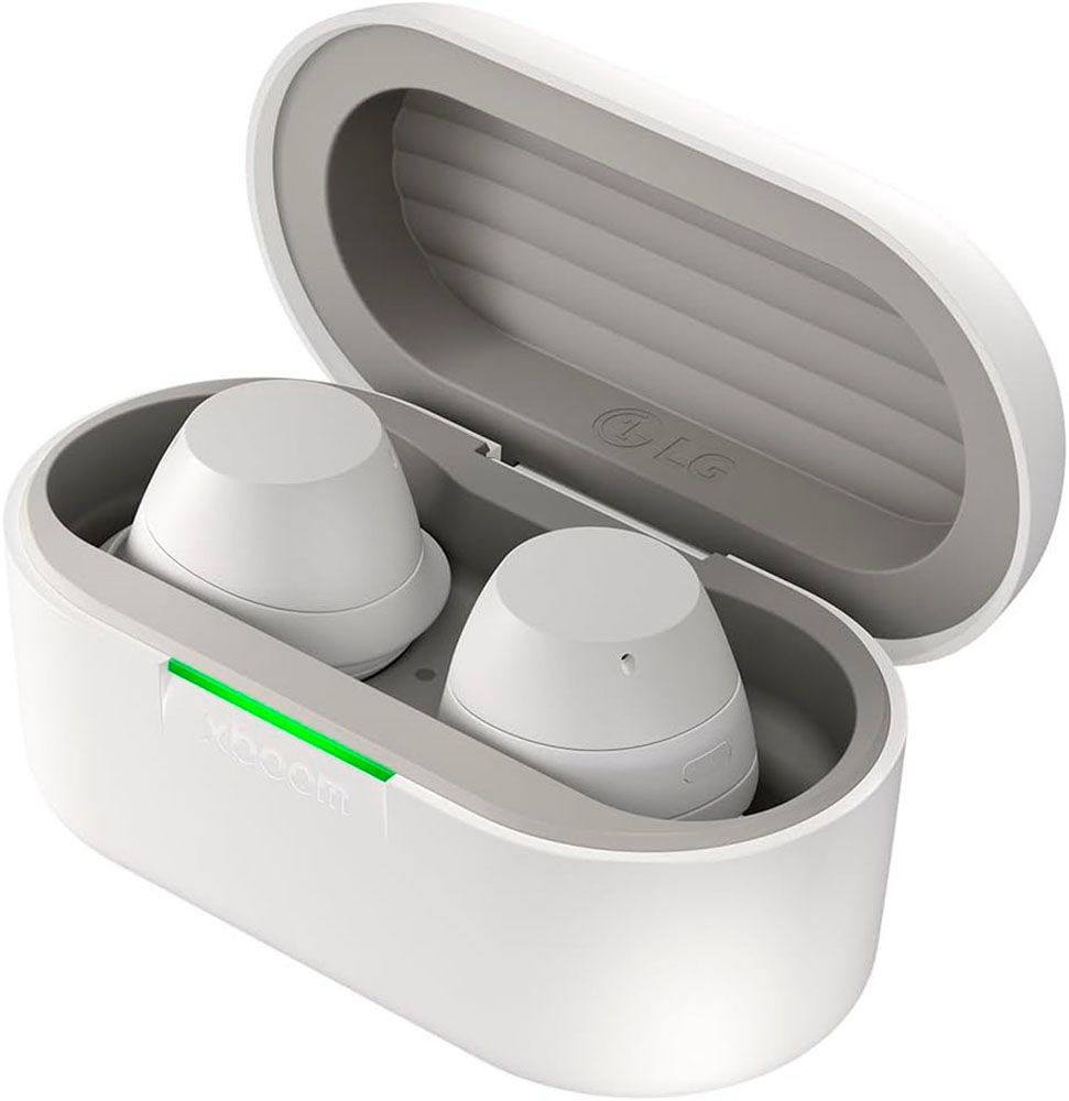 LG wireless In-Ear-Kopfhörer »xboom Buds Plus« Bluetooth Active Noise Cancelling (ANC) | Freisprechfunktion | Sprachsteuerung | UV-Reinigung | integrierte Steuerung für Anrufe und Musik | kompatibel mit Siri