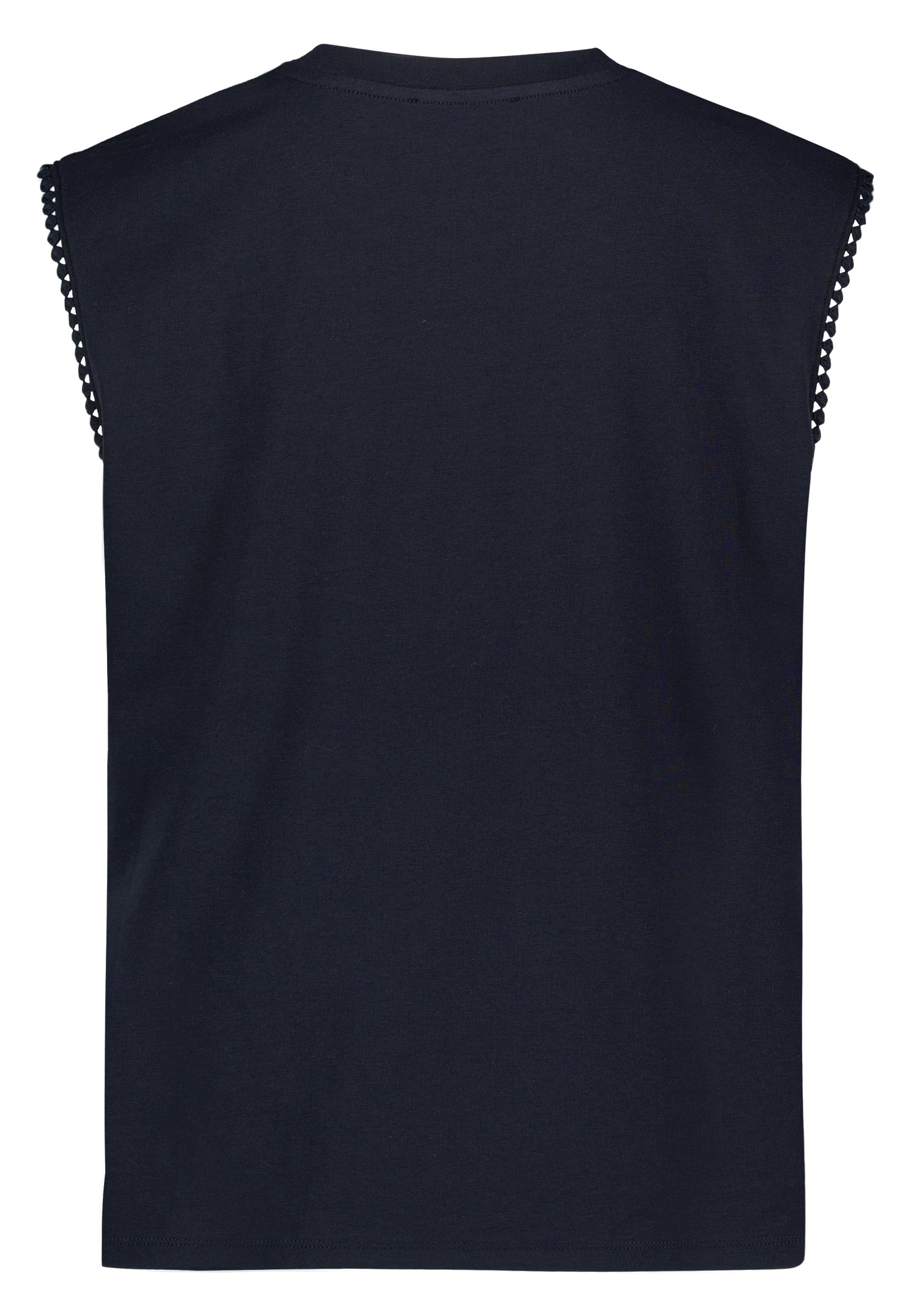 Zero Shirttop »Rundhals-Shirt mit Schmuckkanten«