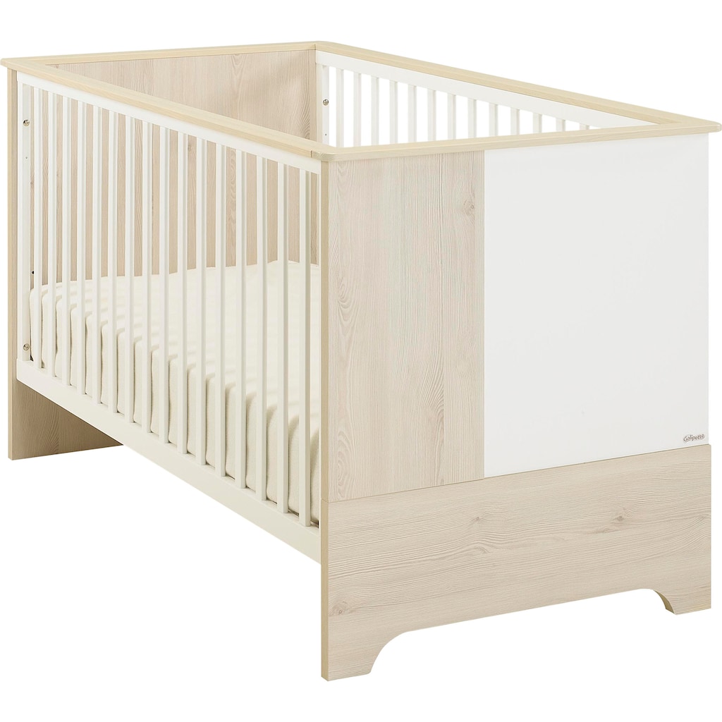 Galipette Babymöbel-Set »Sasha«, (Set, 5 St., Bett, Wickelablage, Kleiderschrank, Kommode und kleines Bücherregal)