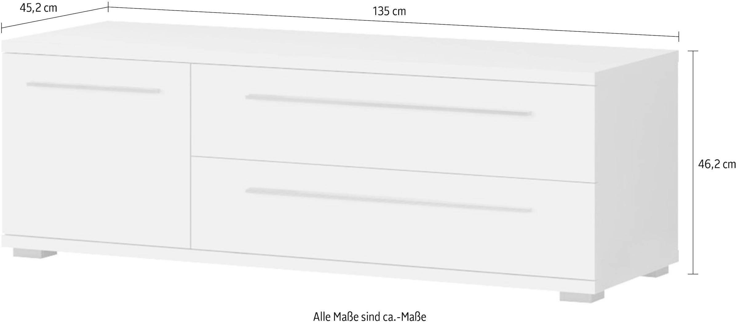 Places of Style TV-Board »Piano«, UV lackiert, mit Soft-Close-Funktion
