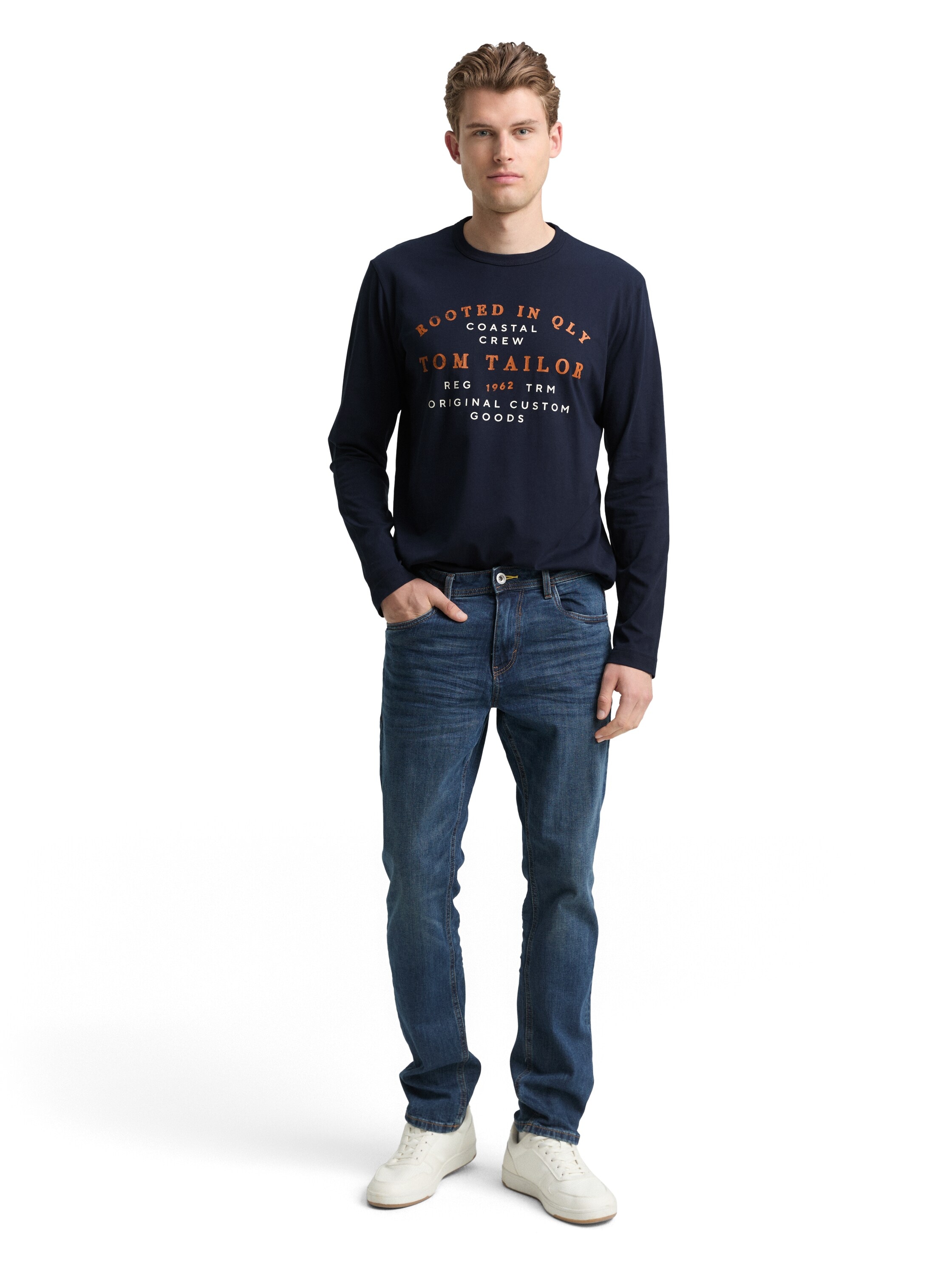 TOM TAILOR Langarmshirt mit Logo Schriftzug