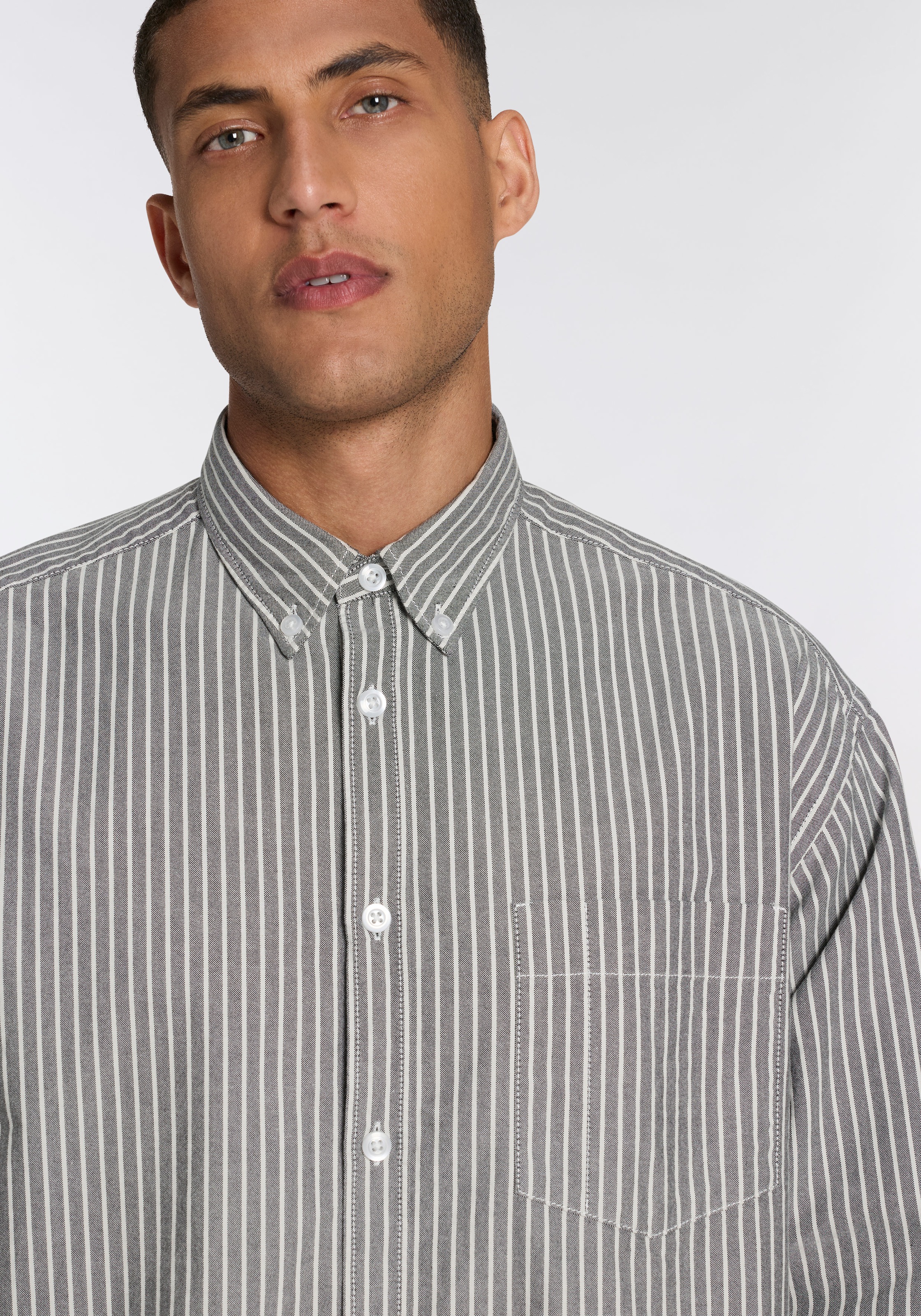 HUGO Blue Langarmhemd »Ebill«, oversize