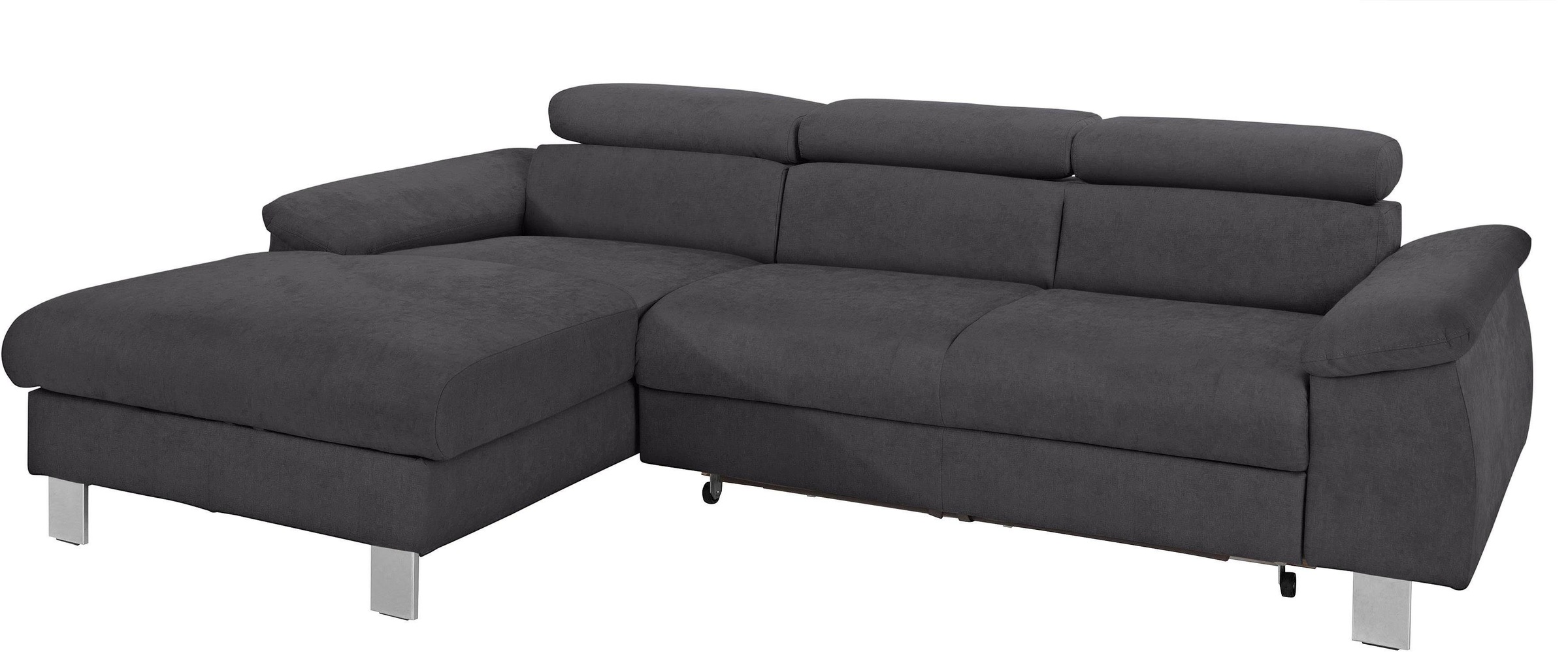 COTTA Polstergarnitur »Komaris L-Form«, (Set), Set bestehend aus: Ecksofa mit Kopfteilverstellung & Hocker