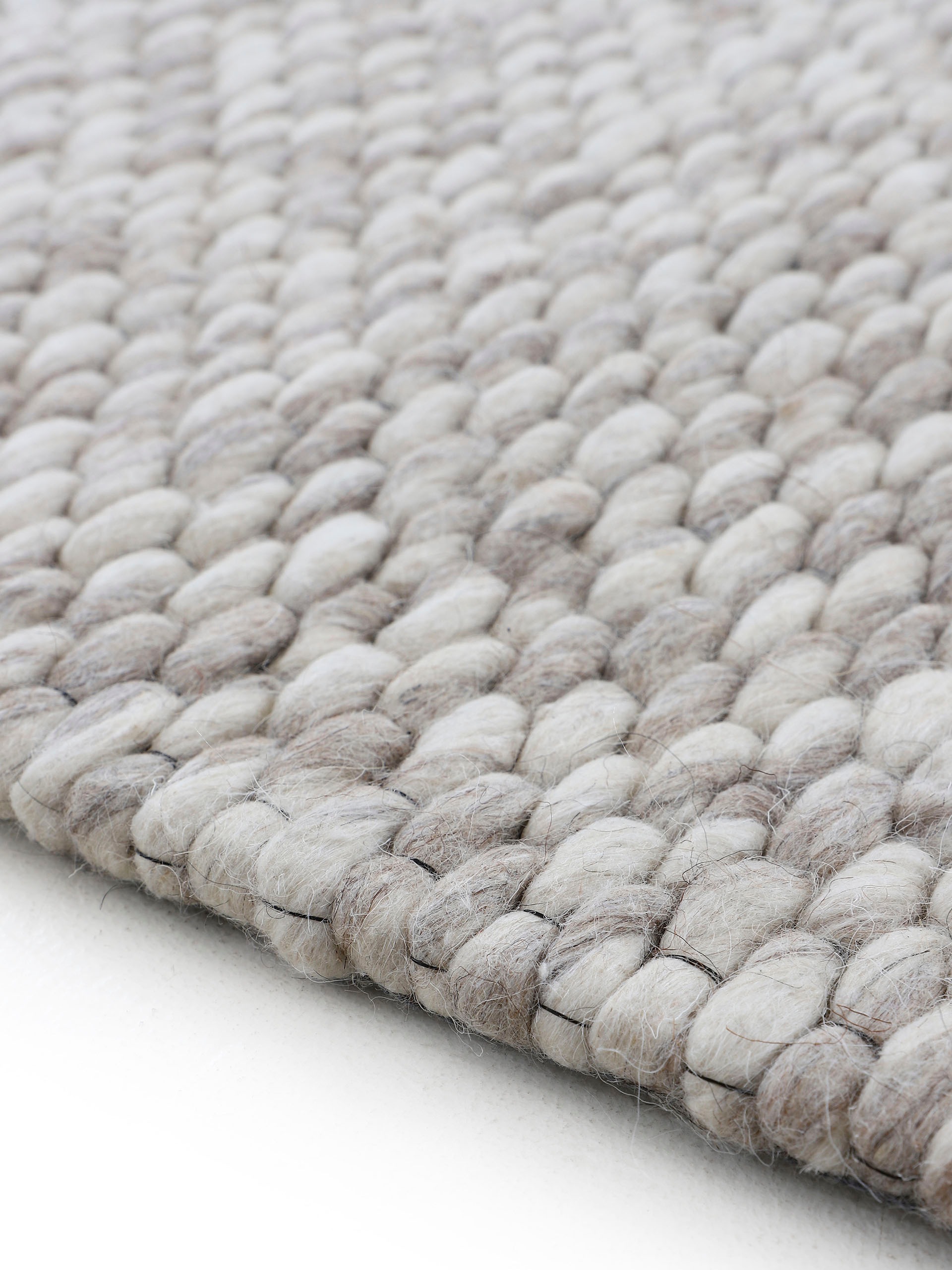 carpetfine Wollteppich »Sina«, rechteckig, 14 mm Höhe, Handweb Teppich, reine Wolle, meliert, handgewebt, weich & kuschelig