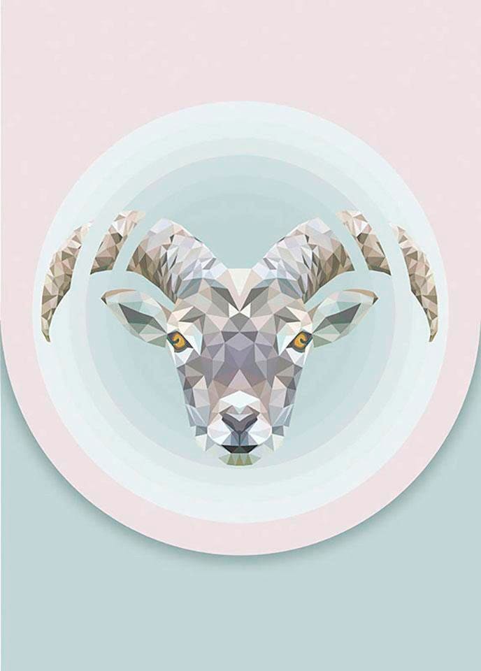 Komar Bild »Capricorn« Tiere 1 Stk. tlg. Wandbild zur Dekoration - ohne Rahmen