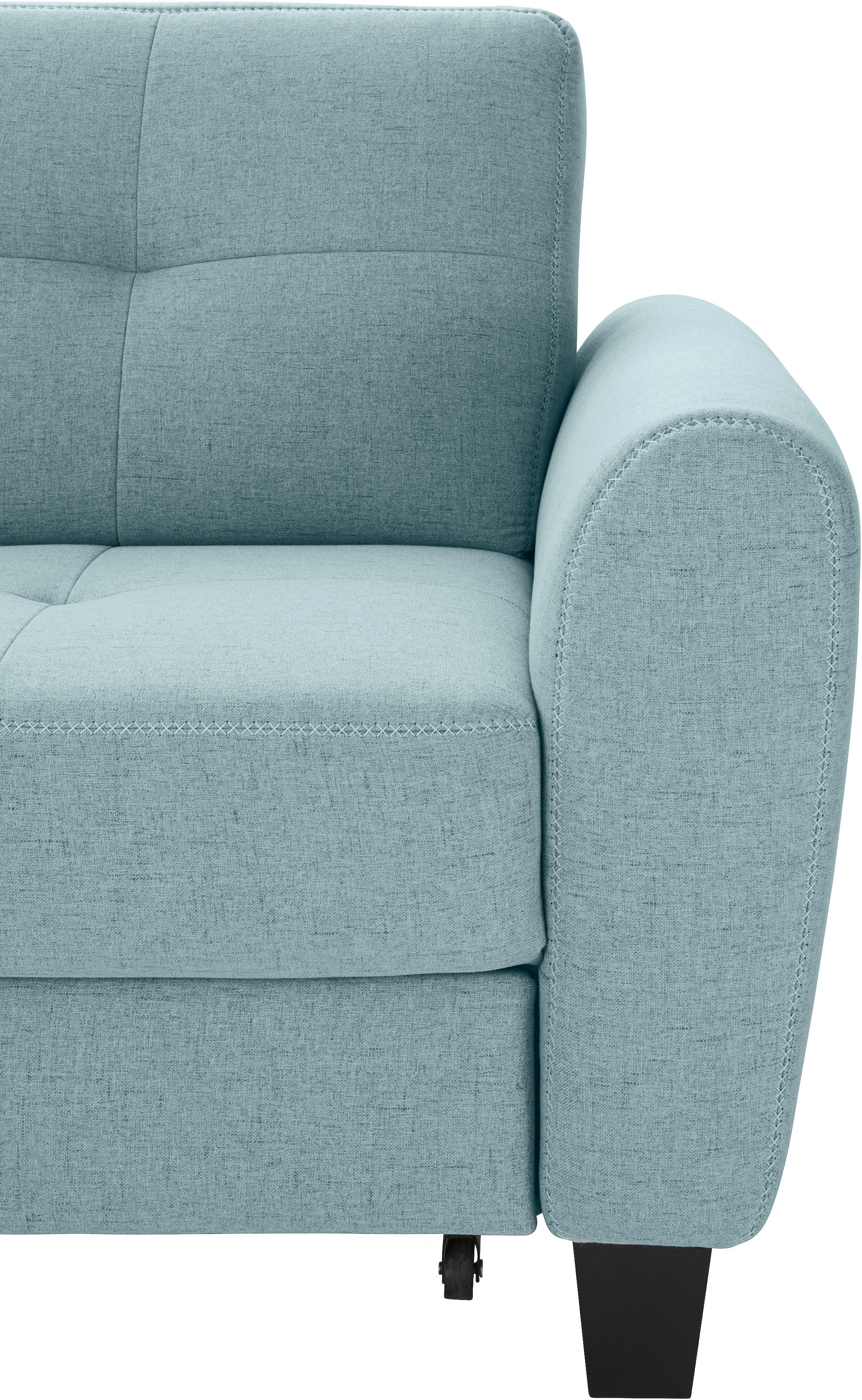 sit&more Ecksofa »Varese L-Form«, mit Federkern, wahlweise mit Bettfunktion und Stauraum