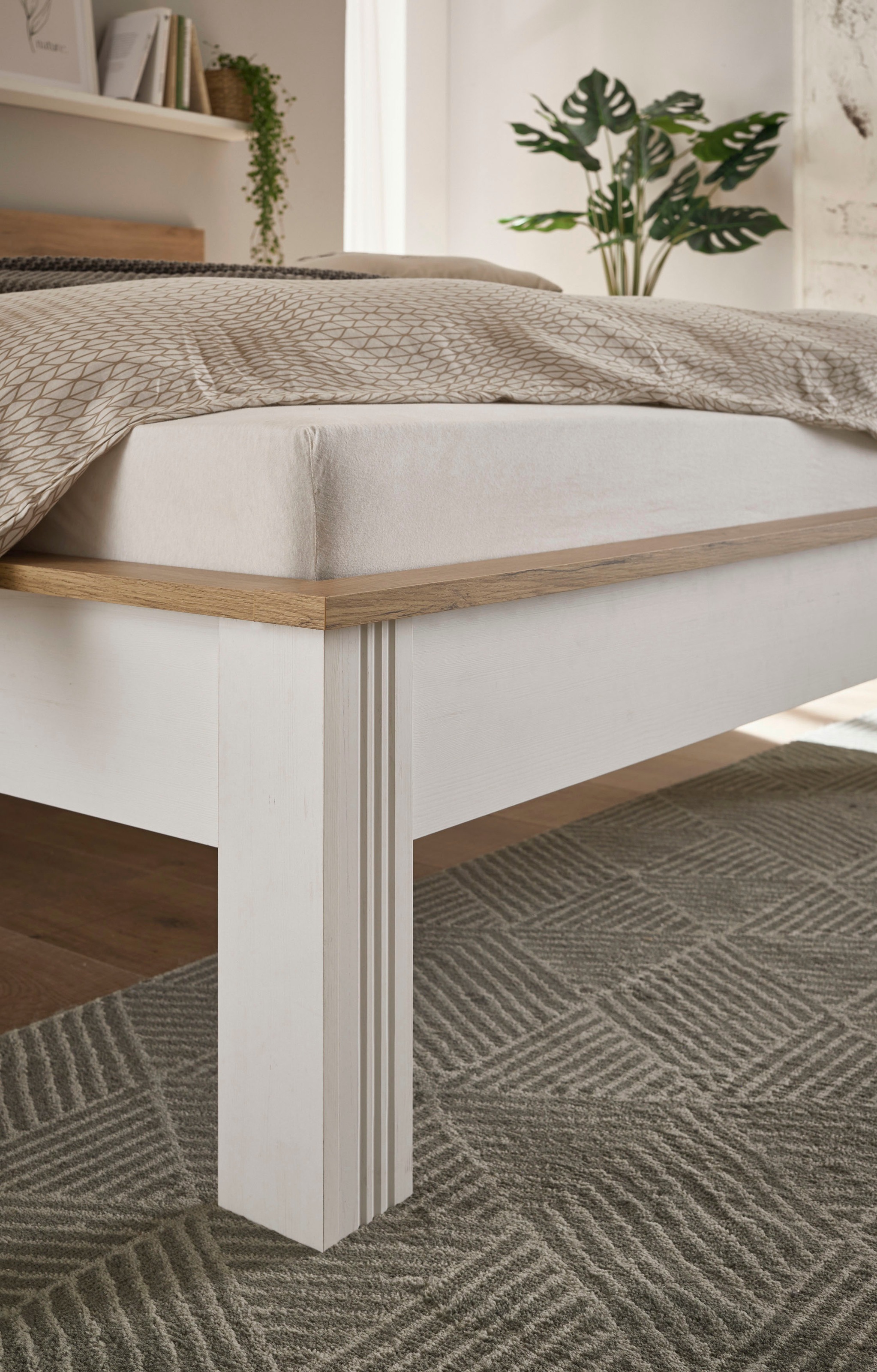 OTTO home Schlafzimmer-Set »Westminster« Bett Liegefläche 180/200cm und 2 Nachtkommoden