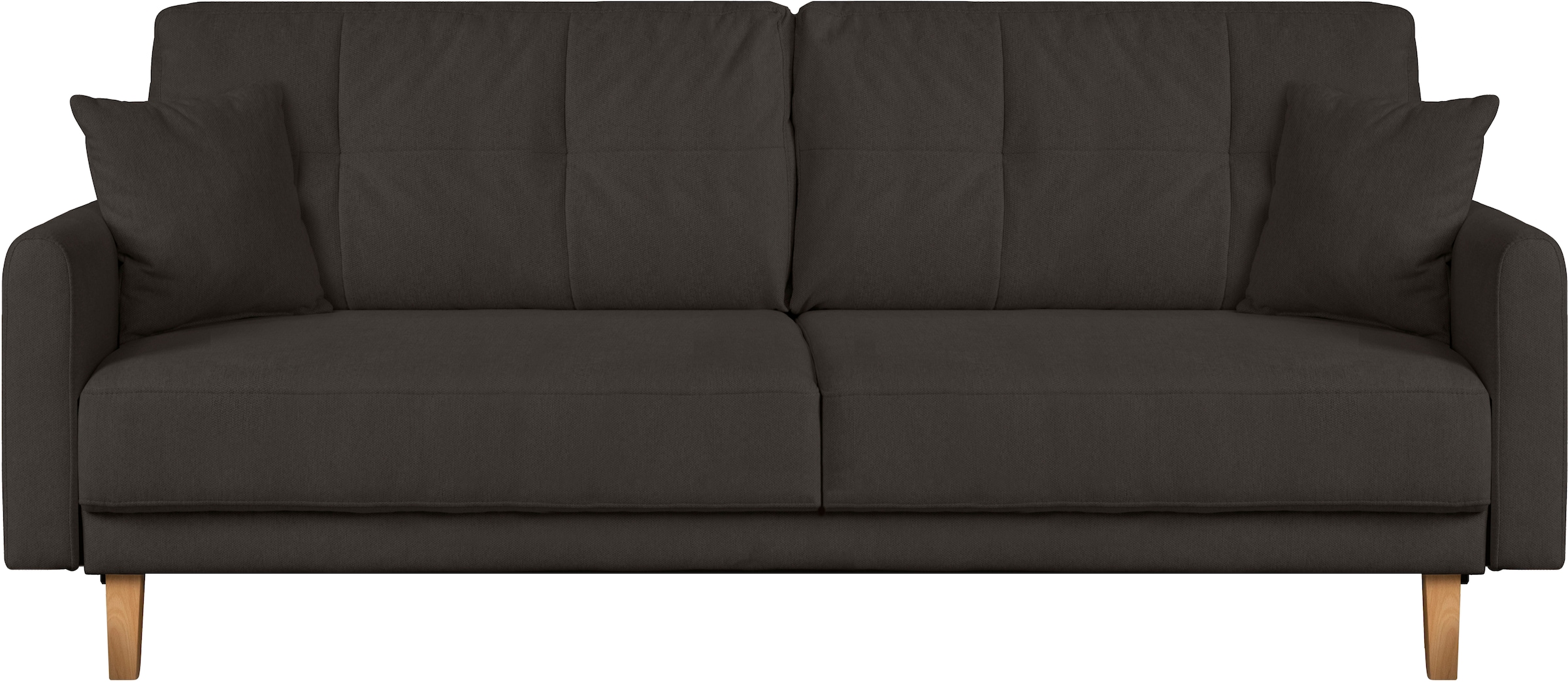 OTTO home 2-Sitzer »TRIPLO mit Wellenunterfederung, Maße B/T/H: 165/100/89 cm« Sofa mit Steppung im Rückenbereich, incl. Rückenkissen und Zierkissen