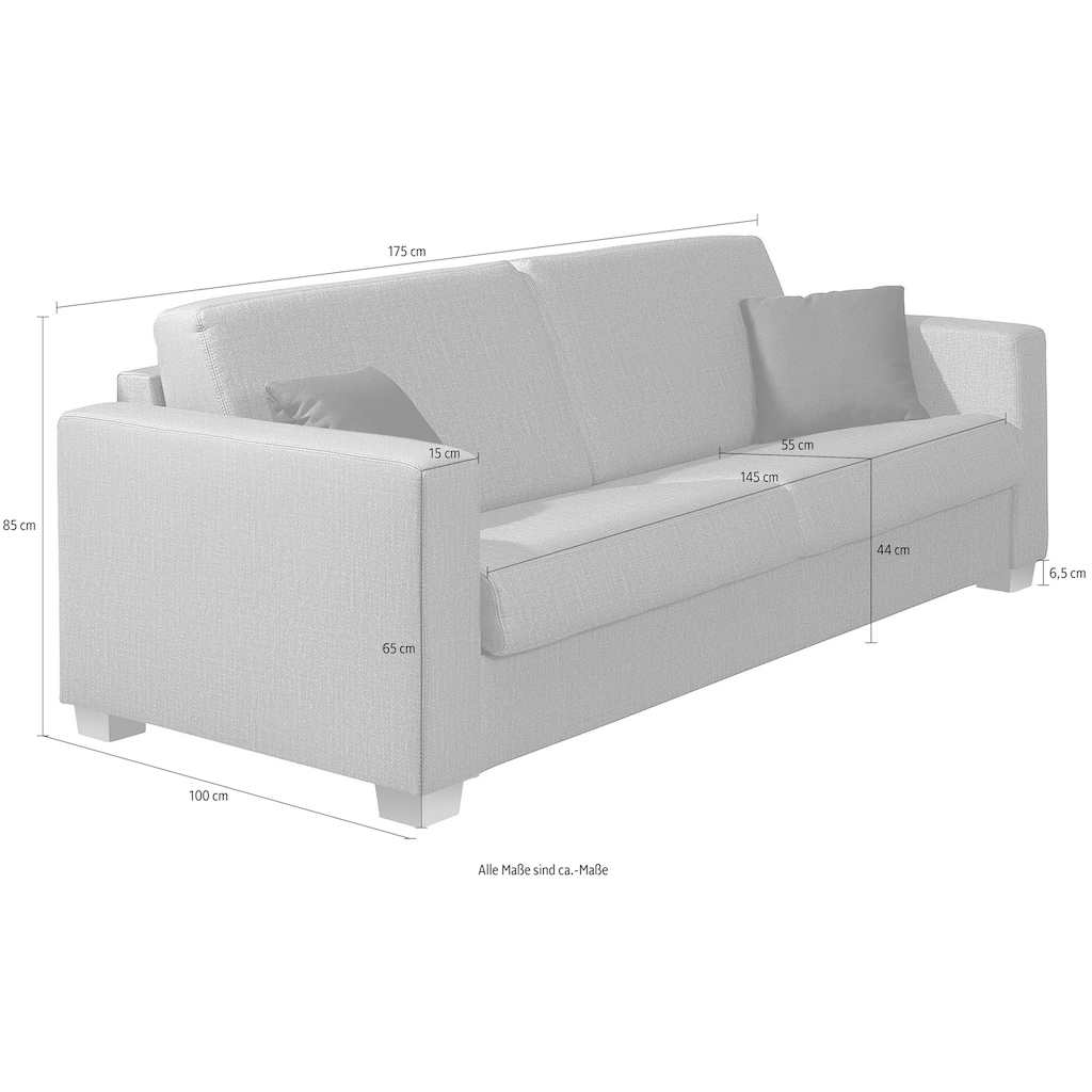 ADA trendline Schlafsofa »Verdi«, mit echter Kaltschaummatratze, zum Ausklappen, Breite 175 cm