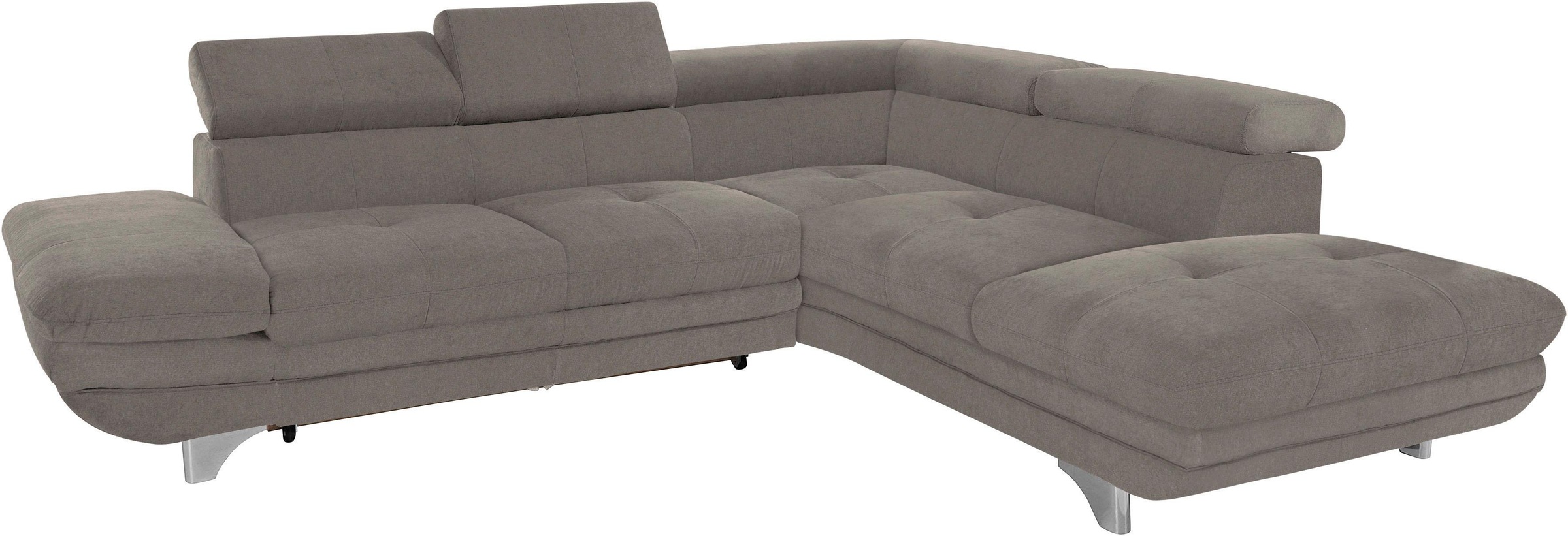 COTTA Ecksofa »Enterprise L-Form«, mit Arm- & Kopfteilverstellung, wahlweise mit Bettfunktion