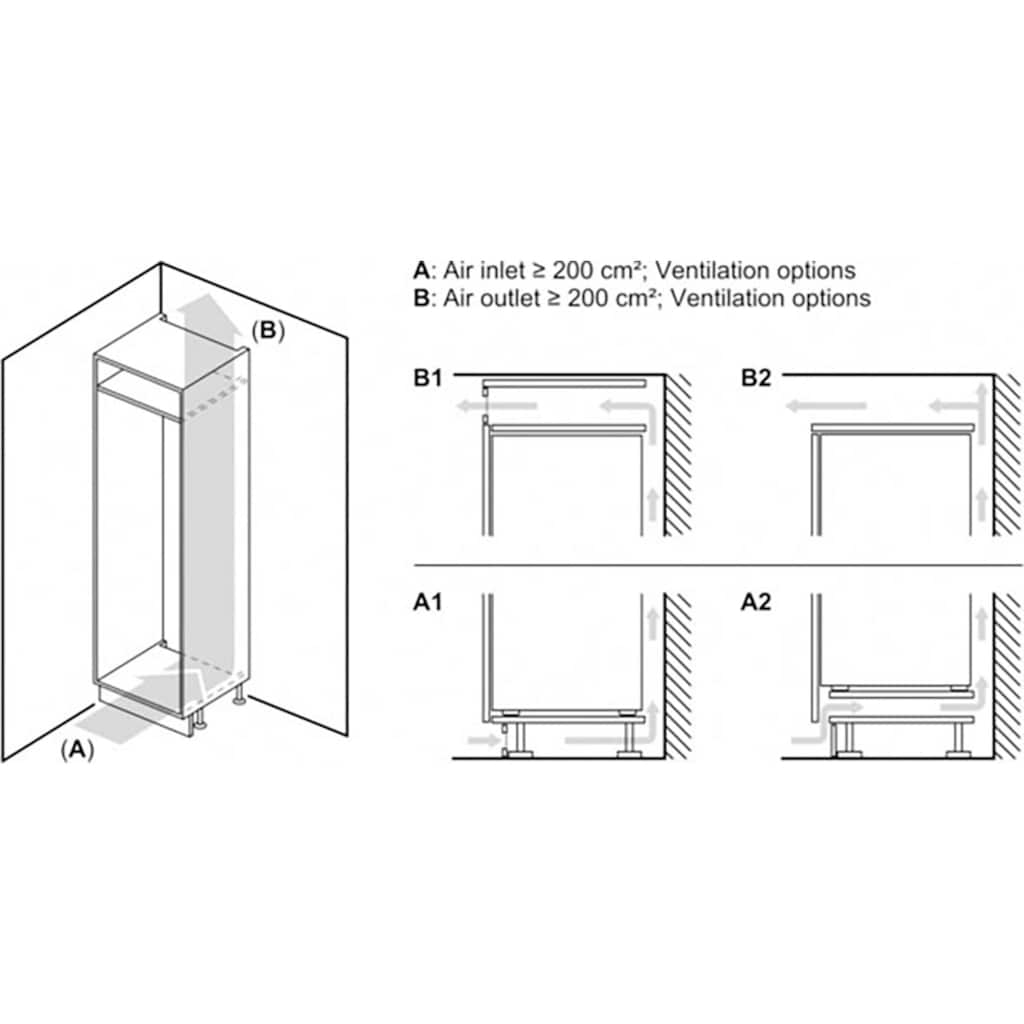 Constructa Einbaukühlschrank »CK131NSE0«, CK131NSE0, 102,1 cm hoch, 54,1 cm breit