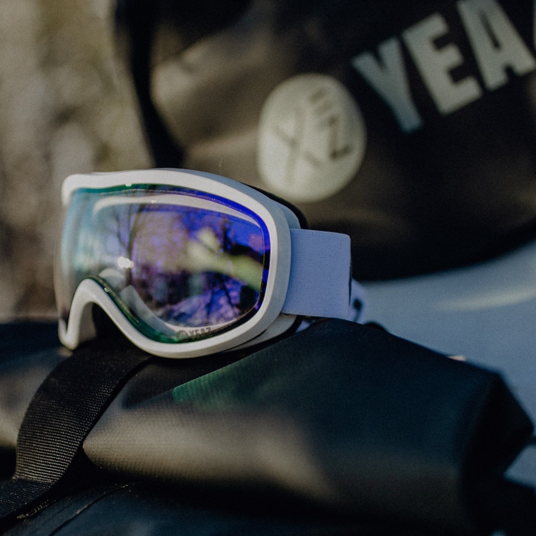 YEAZ Snowboardbrille »Ski- und Snowboard-Brille violett/weiss STEEZE«