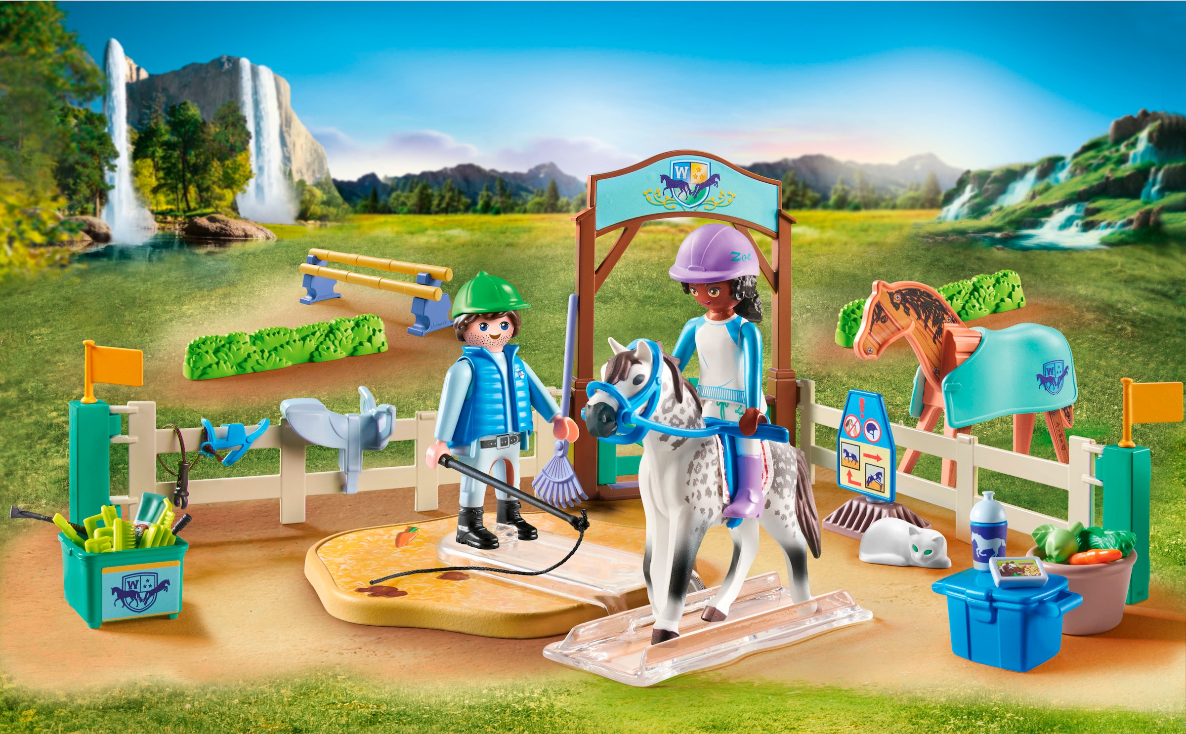 Playmobil® Konstruktions-Spielset »Moderne Reitschule (71637), Horses of Waterfall« Made in Europe