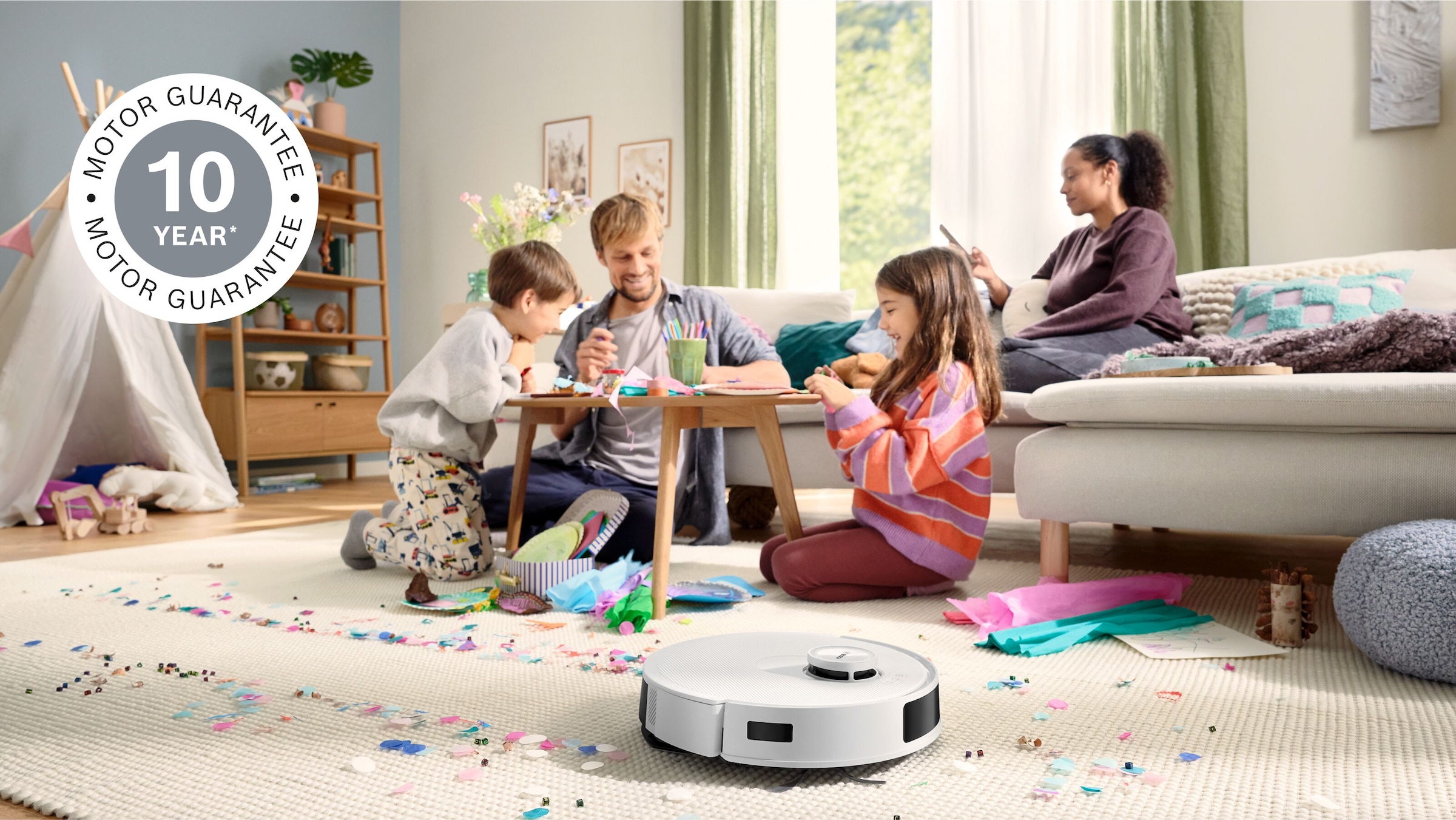 BOSCH Saugroboter »Spotless + BCRD1W, Saugroboter mit Wischfunktion, 11.000 Pa Saugkraft«, Trocken-Servicestation, Infrarot Navigation, Carbon Bürste