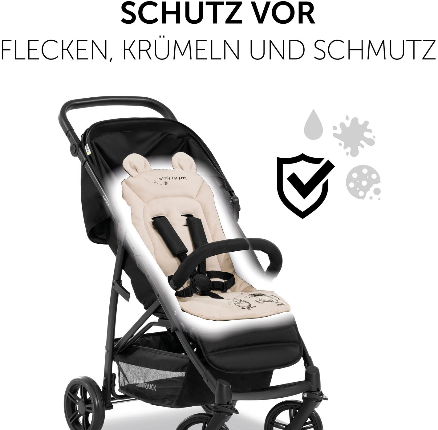 Hauck Kinderwagen-Sitzauflage »Seat Liner, Winnie the Pooh beige«