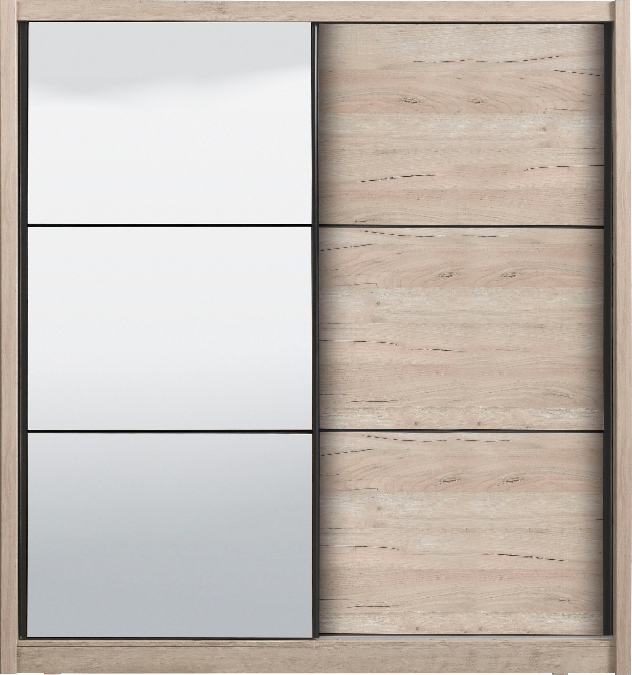 INOSIGN Schwebetürenschrank »Navara Kleiderschrank mit Spiegel Wäscheschrank Garderobe«, mit großzügiger Innenausstattung, FSC®-zertifiziert, in 3 Breiten