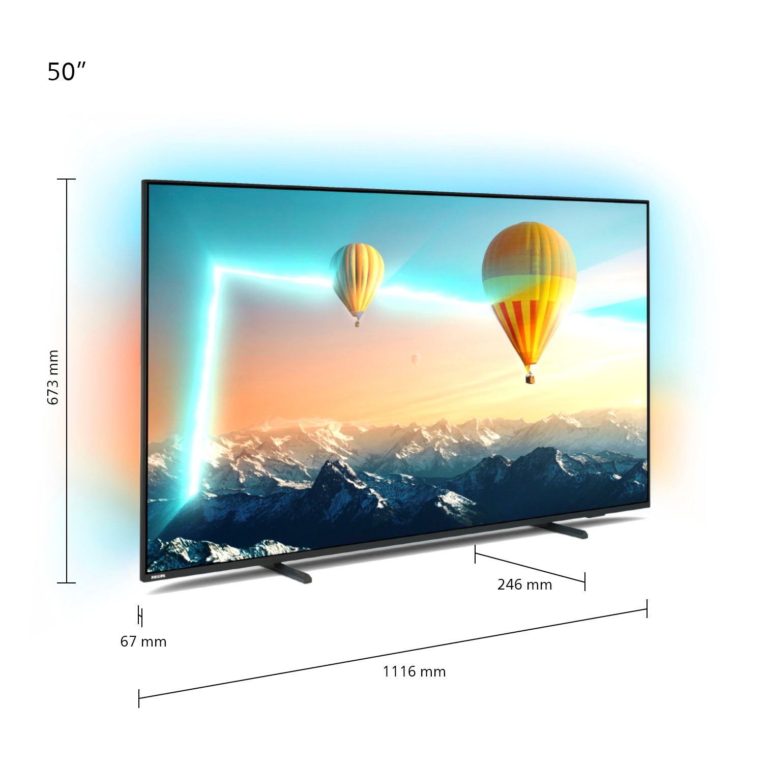 Philips LED-Fernseher »50PUS8107/12«, 4K Ultra HD, Android TV-Smart-TV, Ambilight (3-seitig), HDR10+