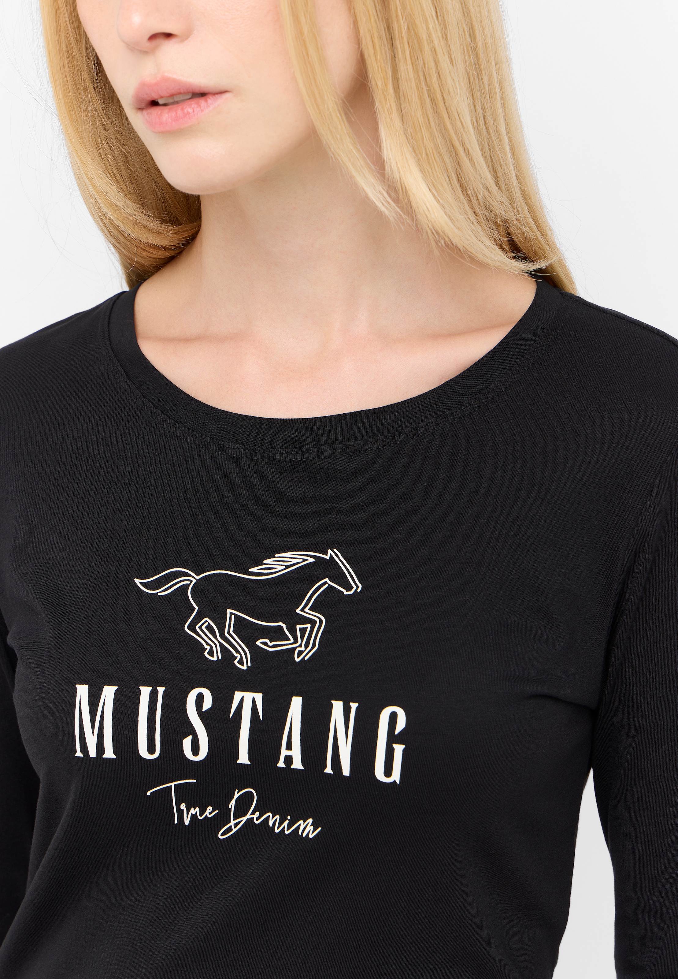 MUSTANG Langarmshirt, Slim Fit