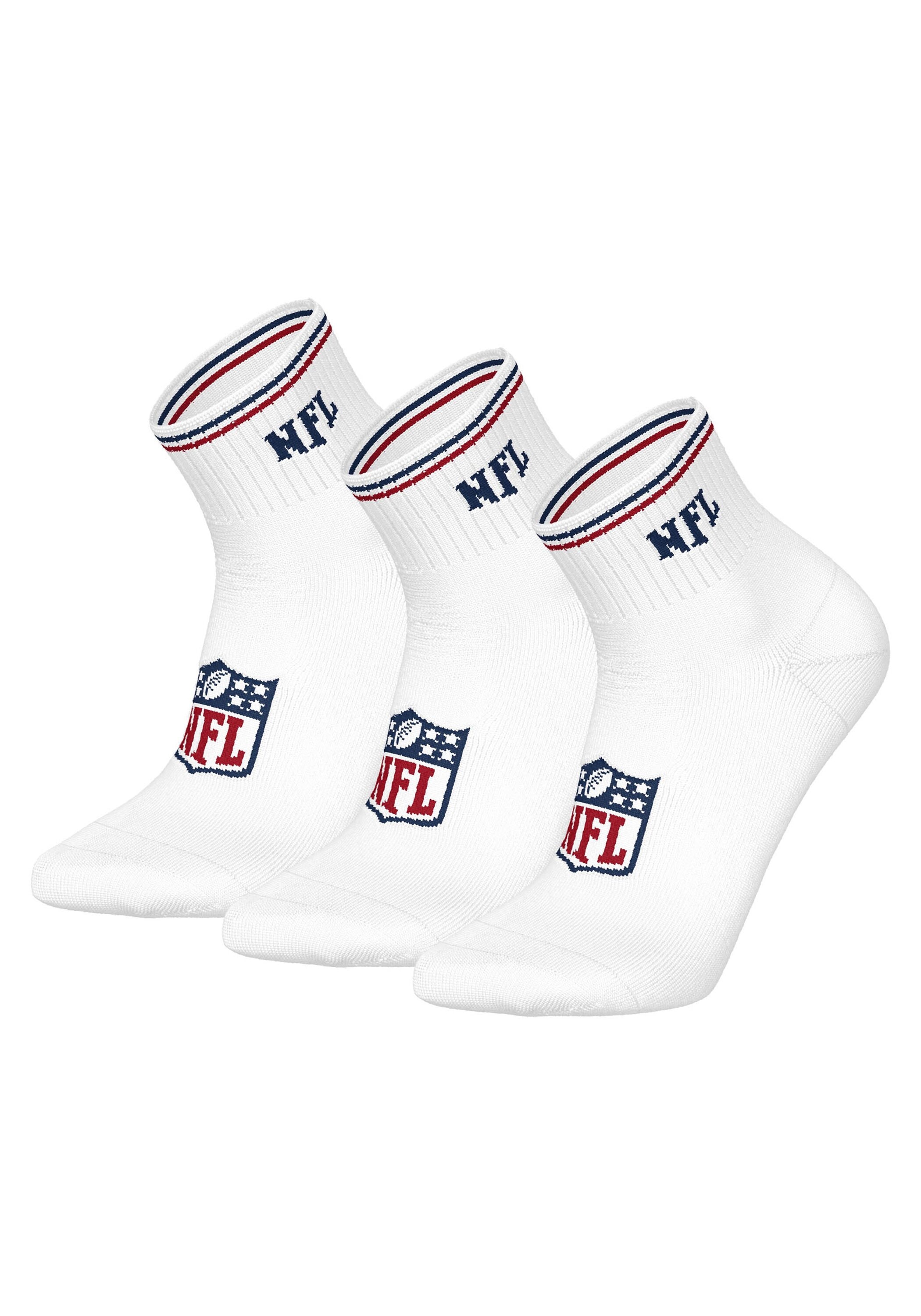 NFL Kurzsocken »Socken NFL SHIELD 3Pack Quarter Socks 3er Pack«