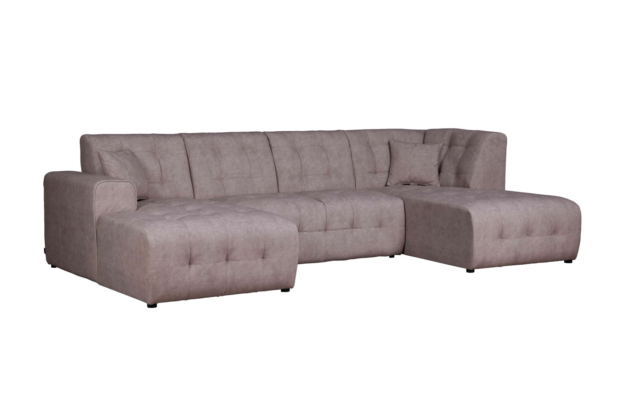 Home affaire Wohnlandschaft »Nosia U-Form«, incl. 2 Zierkissen, mit feiner Steppung