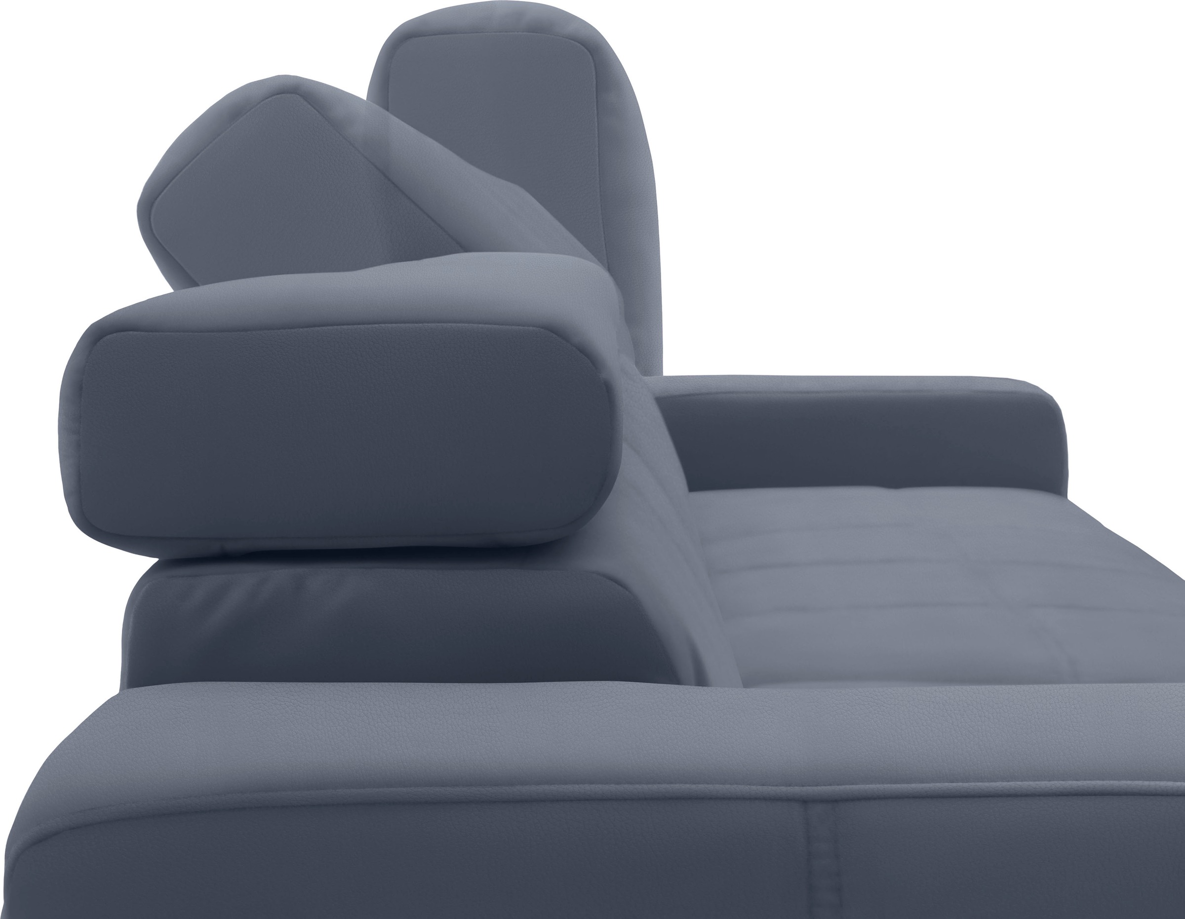 DOMO collection Ecksofa »Brandon Sitzbelastung 140 kg, kleine Ausführung B/T/H: 214/100/80 cm«, Mit Kopfteilverstellung, auch in Leder und Cord, L-Form