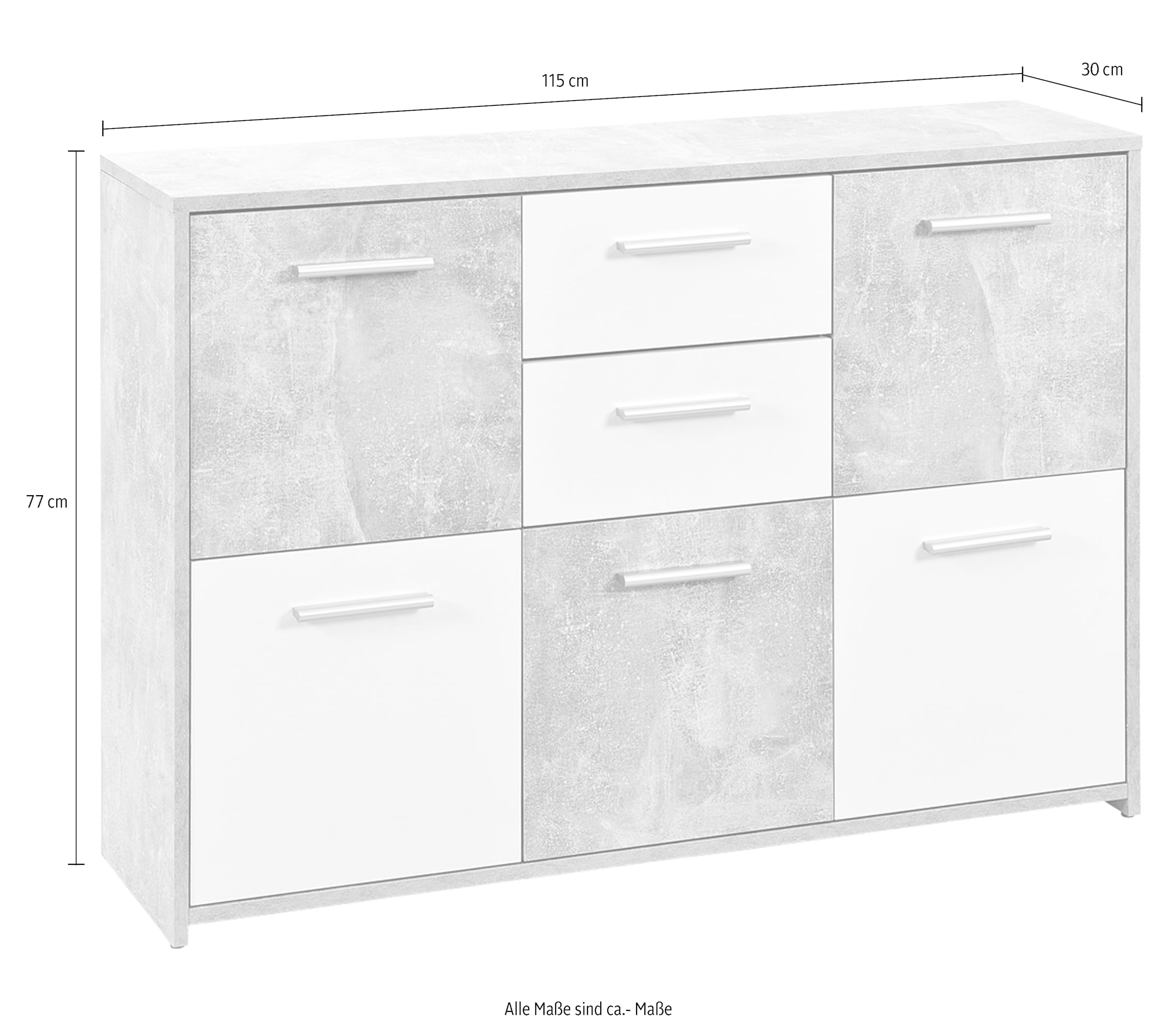 Home affaire Kommode »Flavius«, Breite 115 cm