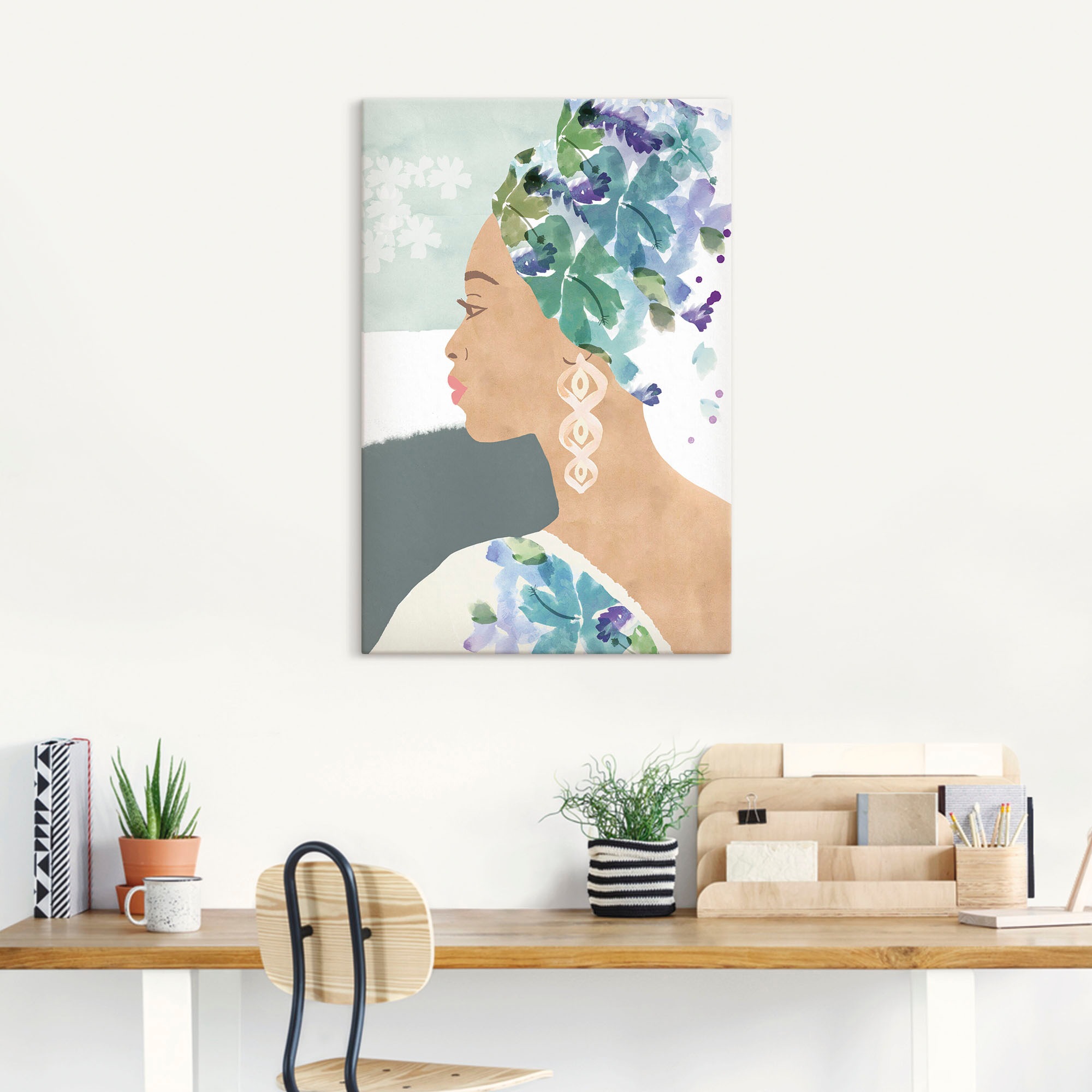 Artland Wandbild »Ava in voller Blüte«, Bilder von Frauen, (1 St.), als Alubild, Leinwandbild, Wandaufkleber oder Poster in versch. Größen