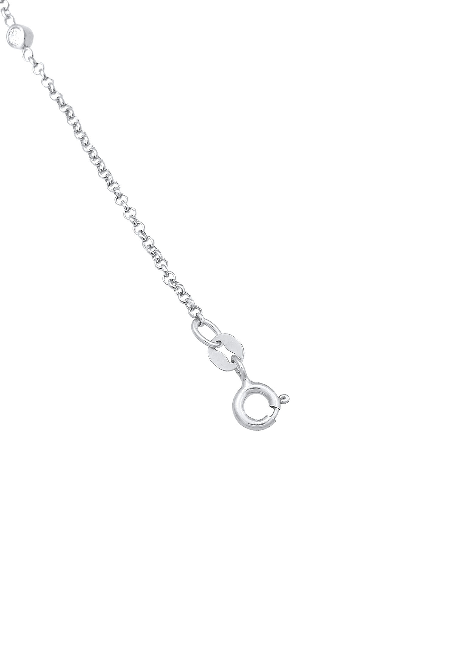 Elli Fußkette »Fußschmuck Plättchen Basic 925 Silber, mit Kristallen von Swarovski®«