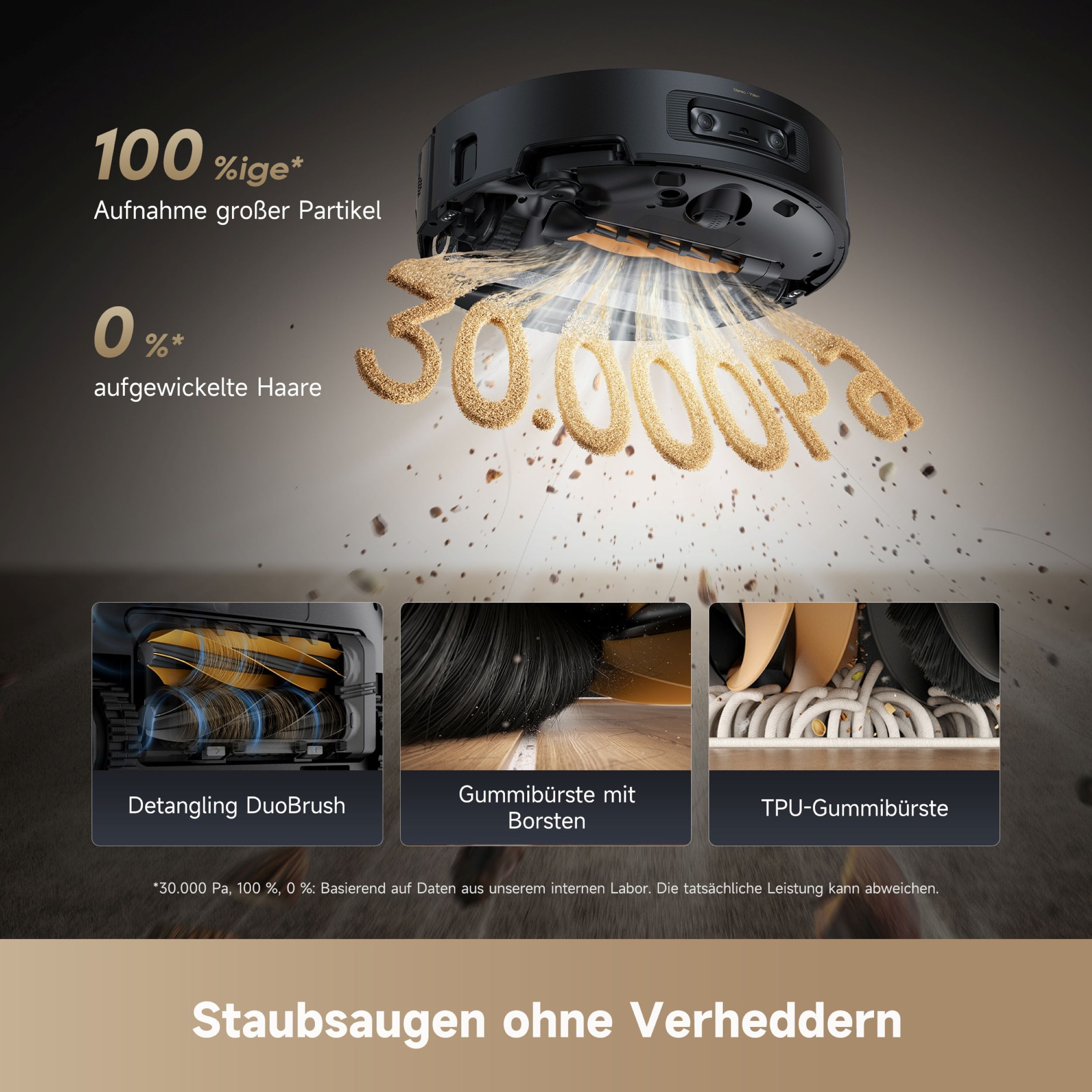 Dreame Saugroboter »mit Wischfunktion Aqua10 Ultra Roller Complete Black« Warmwasser-Wischsystem, Rollenmopp, überwindet Hindernisse, 30.000 Pa