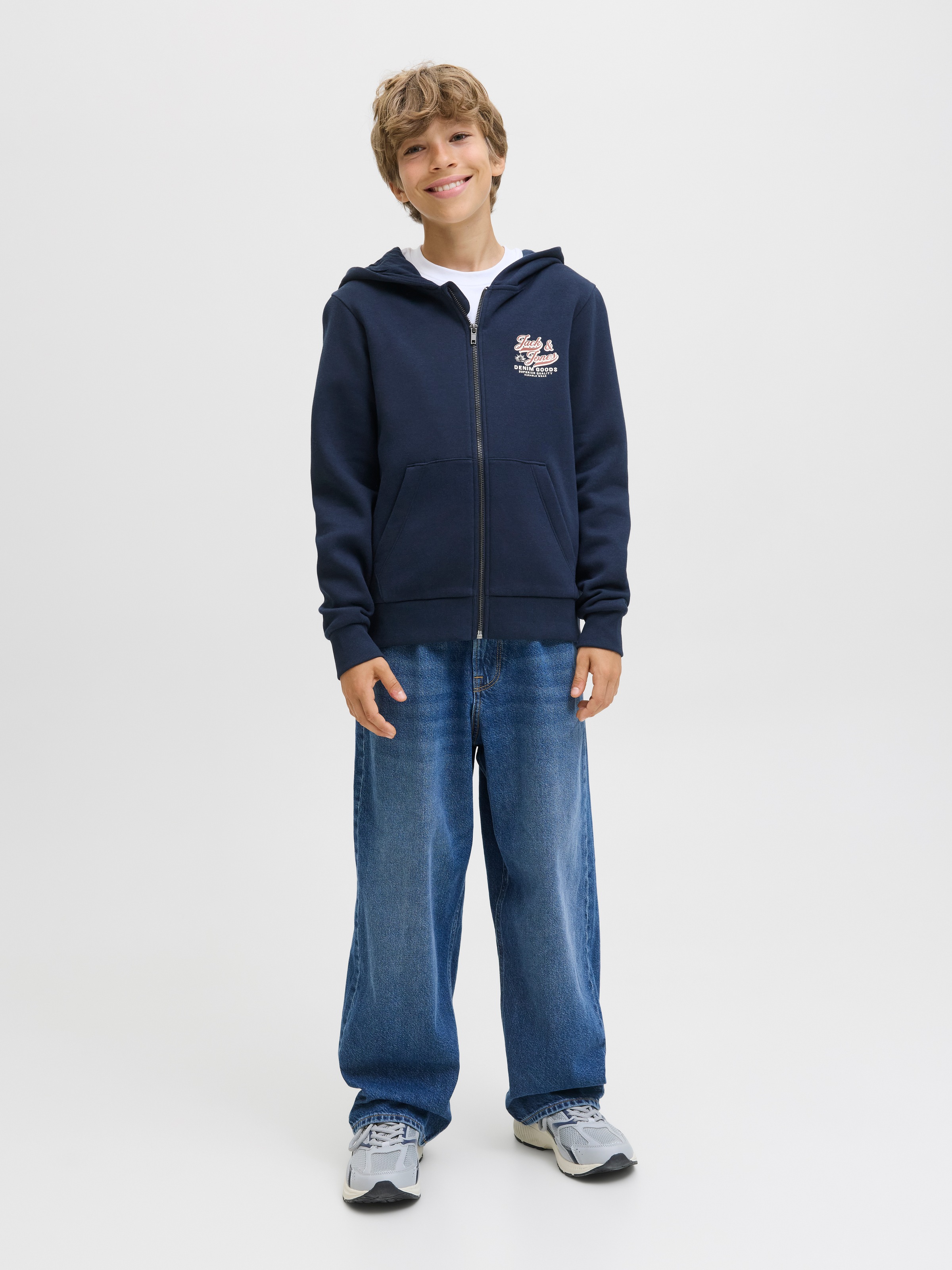 Jack & Jones Junior Kapuzensweatshirt »JJELOGO SWEAT ZIPHOOD 2COL AW25 NOOS JNR«
