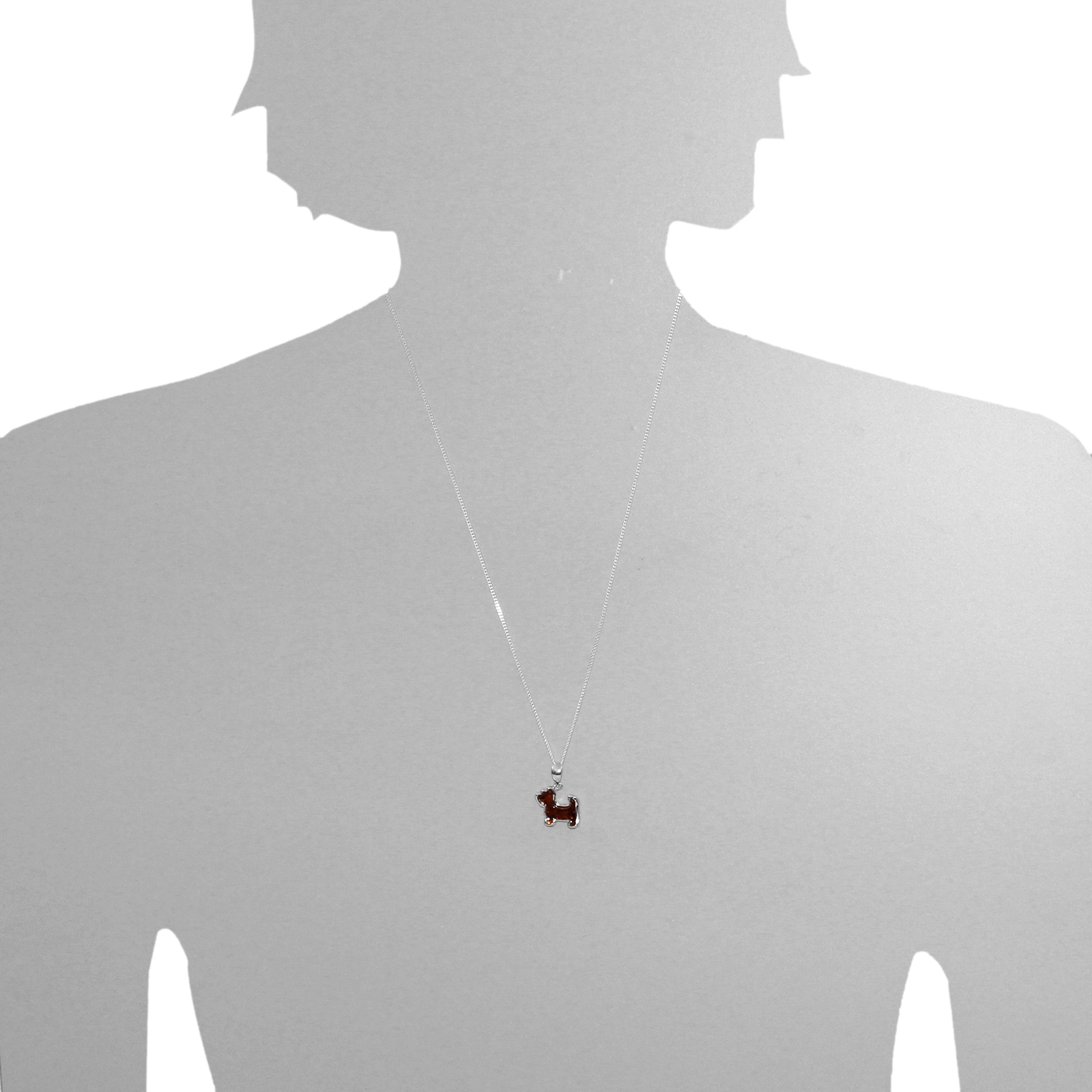 OSTSEE-SCHMUCK Kettenanhänger »- Hund - Silber 925/000 - Bernstein«