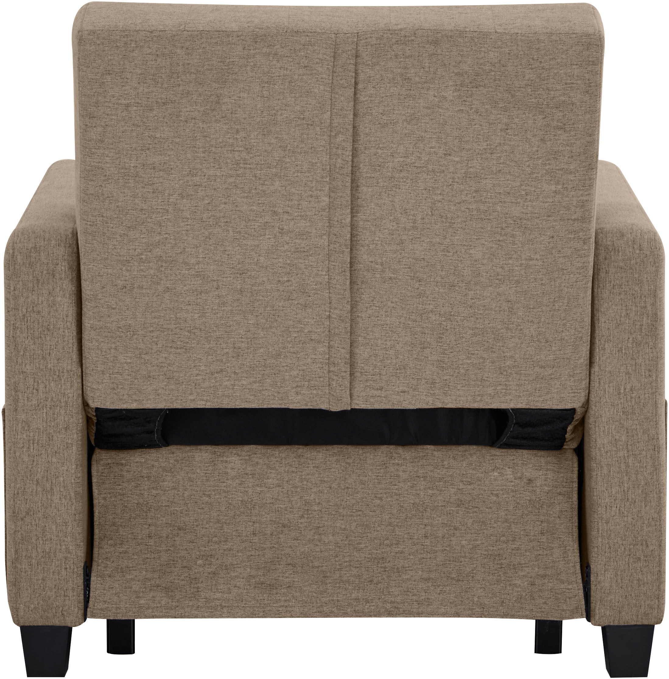 OTTO home Sessel »TYLLI, 91 cm, wandelbar zum Gästebett, Schlafliege, klappbar« verstellbarer Rückenlehne, Klappmechanismus, Webstoff