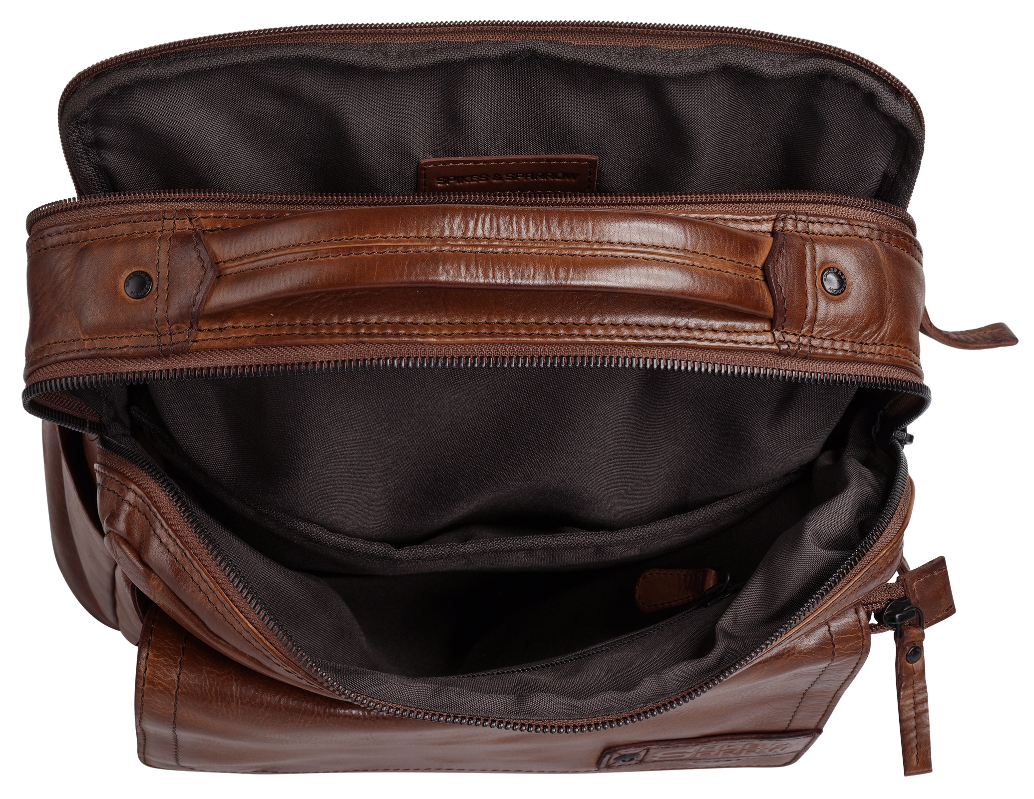 Spikes & Sparrow Laptoprucksack »SPIKES & SPARROW Herren, Damen echt Leder« echt Leder