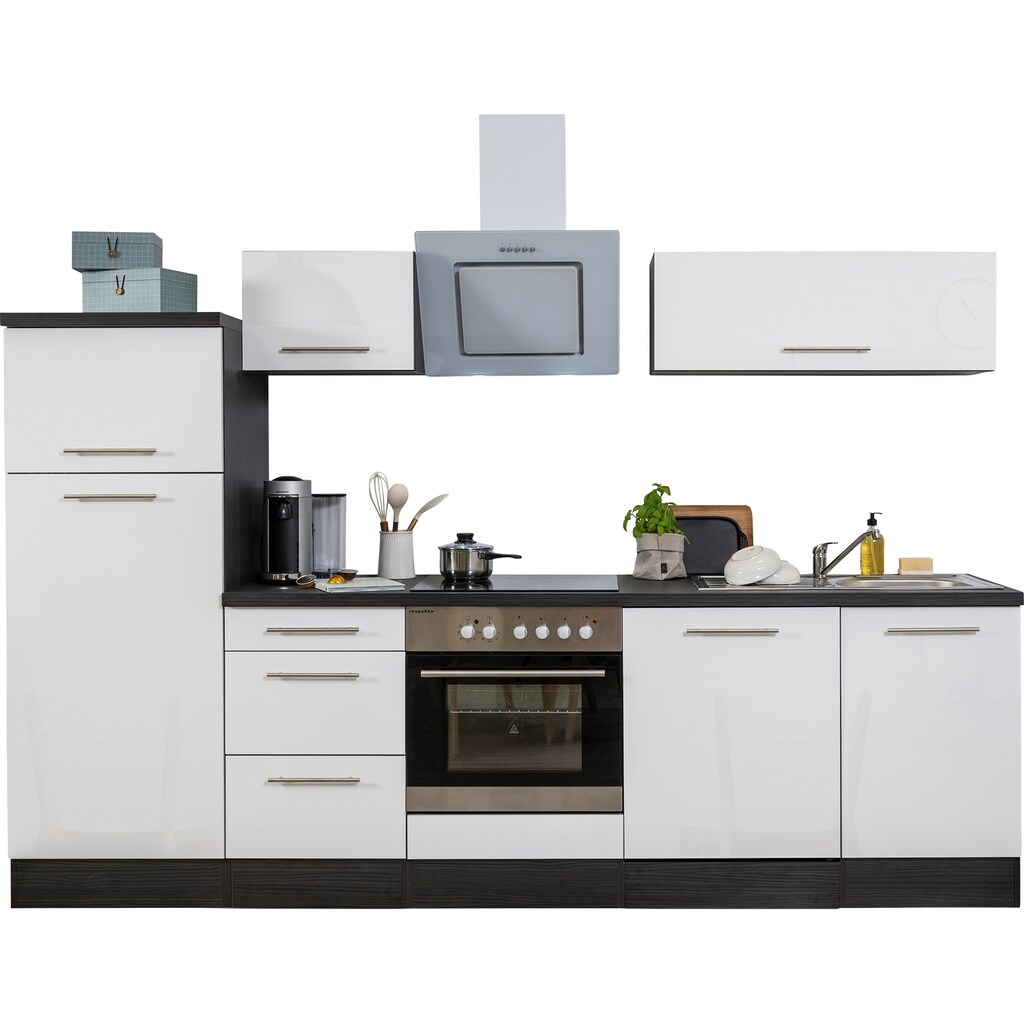 RESPEKTA Küchenzeile »RP280«, mit E-Geräten, Breite 280 cm