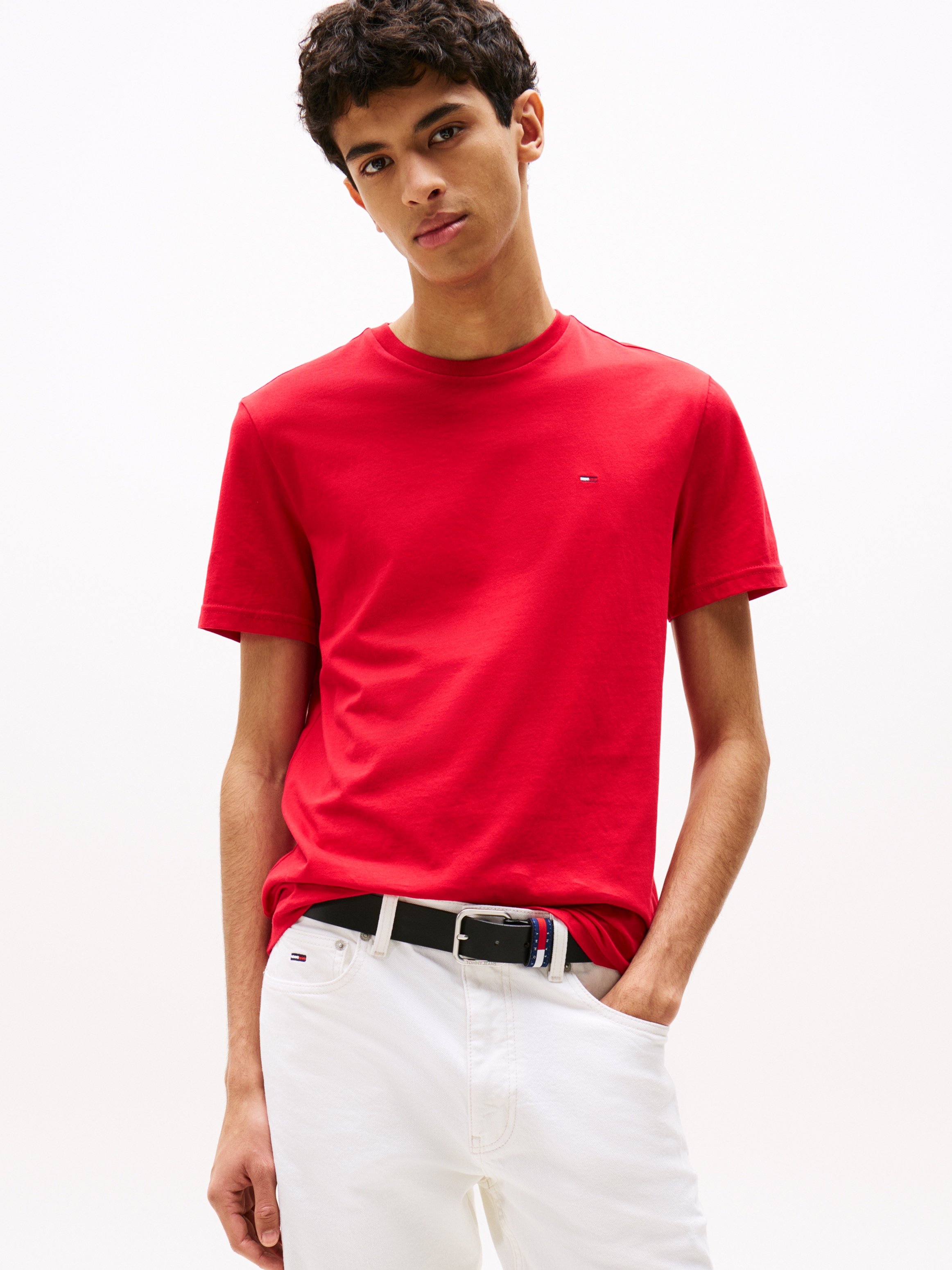 Tommy Jeans T-Shirt »TJM XSLIM 3 PACK TEE«, Mit Rundhalsausschnitt