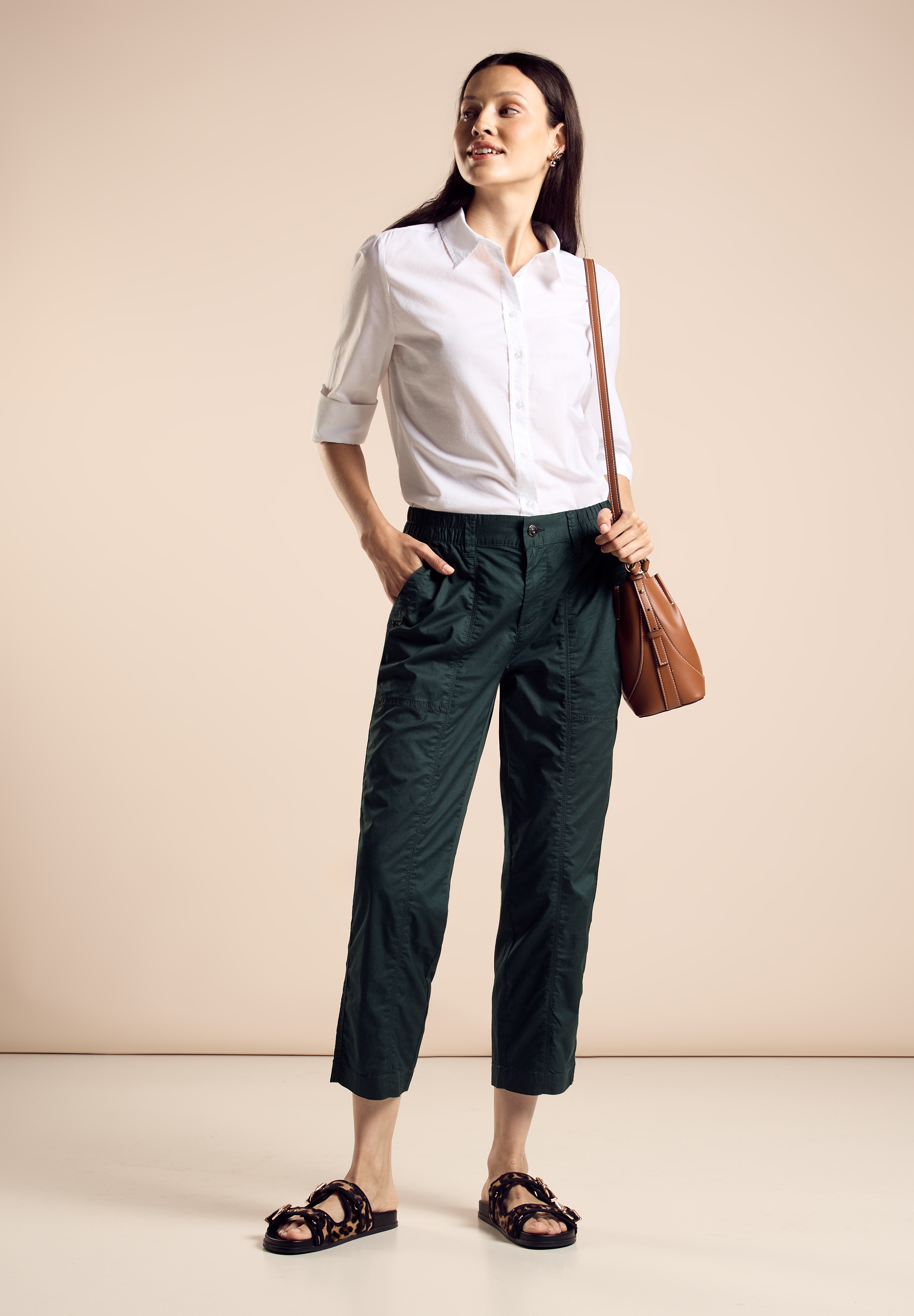 STREET ONE Stoffhose »Style Bonny«, in 3/4 Länge mit Stretch