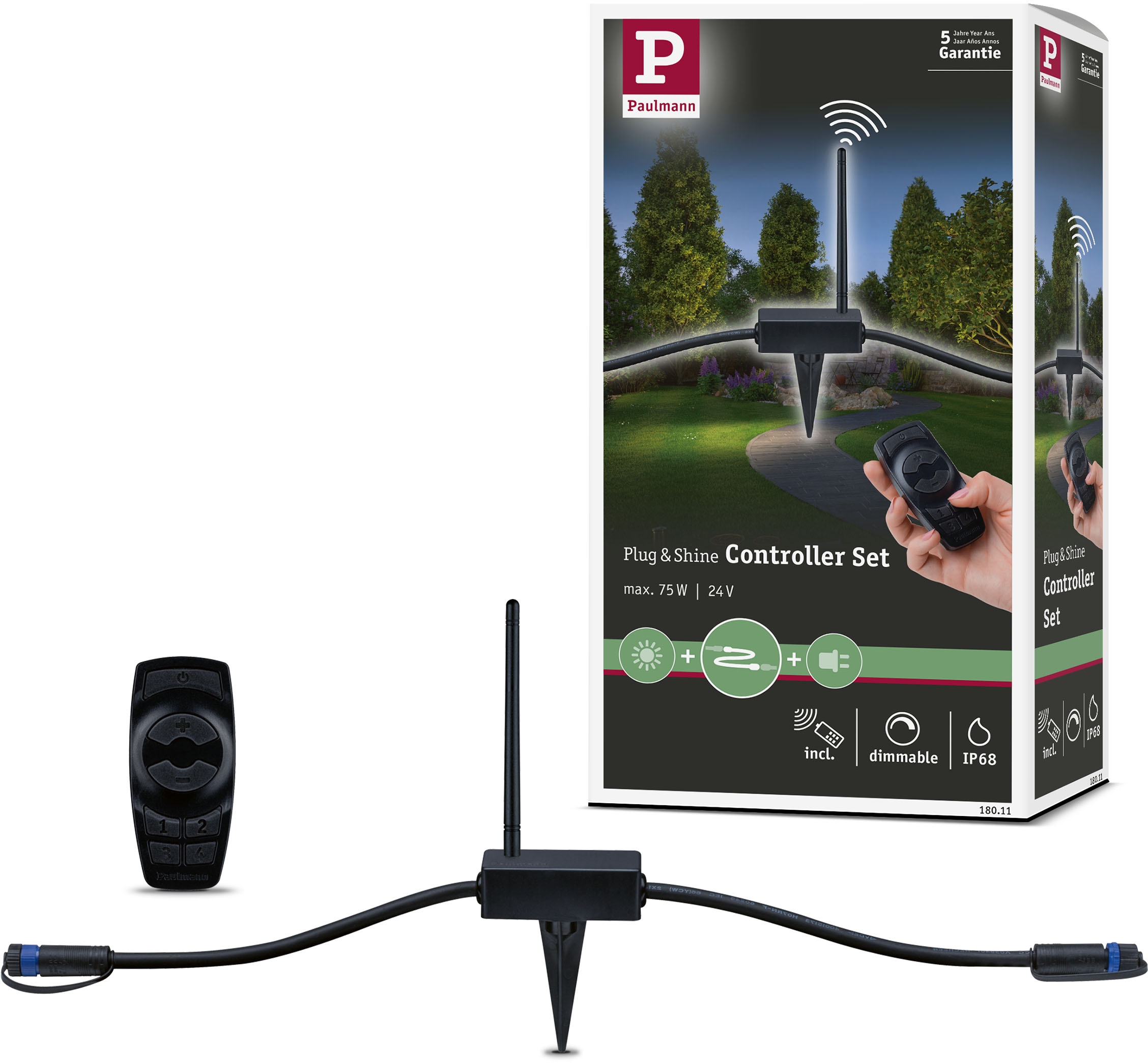 Schienensystem-Controller »Outdoor Plug & Shine Controller«, (Packung, 2 tlg.)