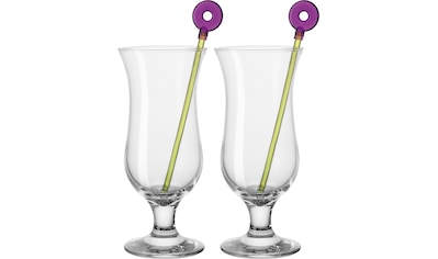 LEONARDO Cocktailglas »Hurricane«, (Set, 12 tlg., 6 Gläser, 6 Rührer), (6 Gläser, 6... kaufen