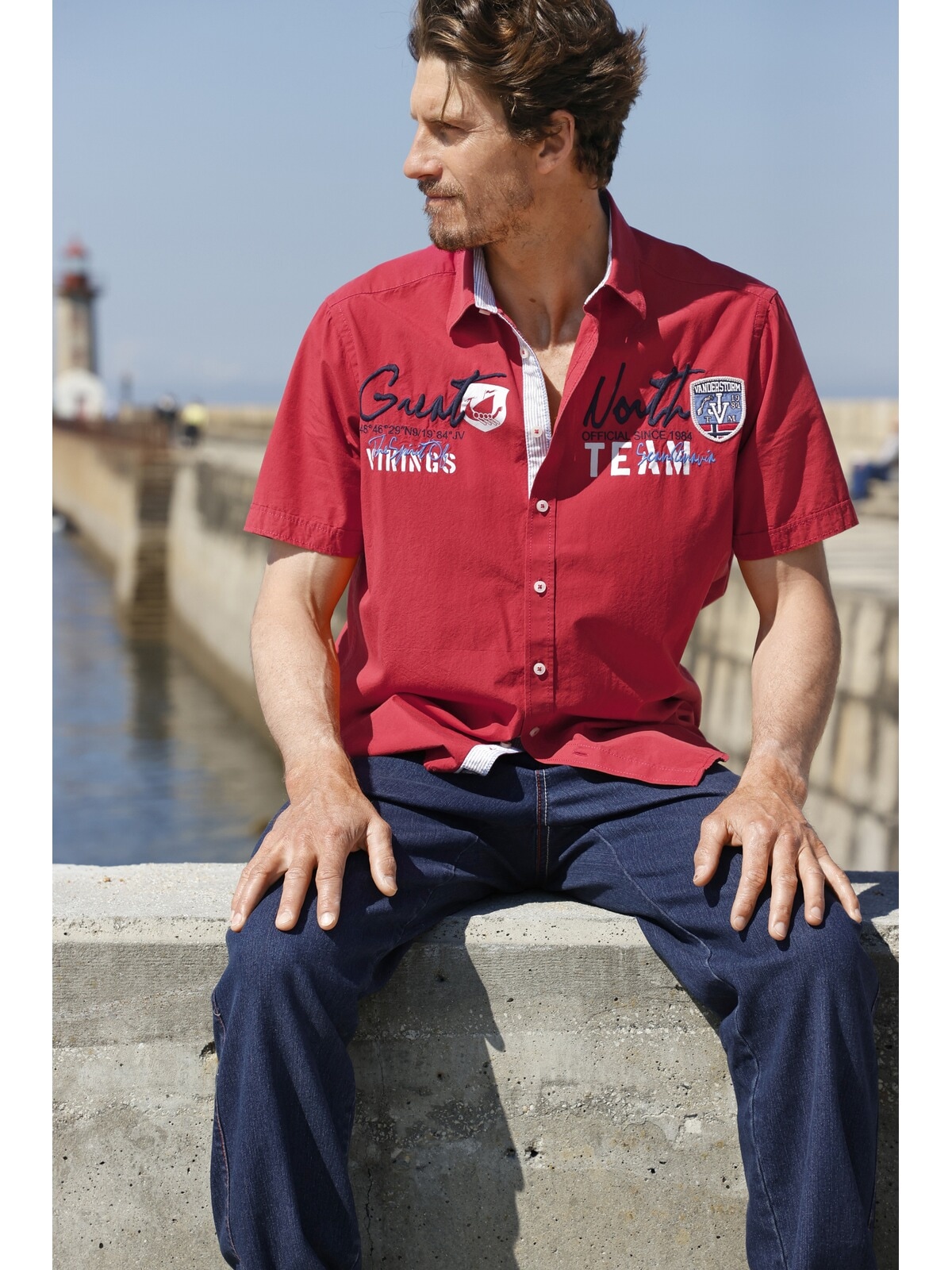 Jan Vanderstorm Kurzarmhemd »Kurzarmhemd FREYDIS«